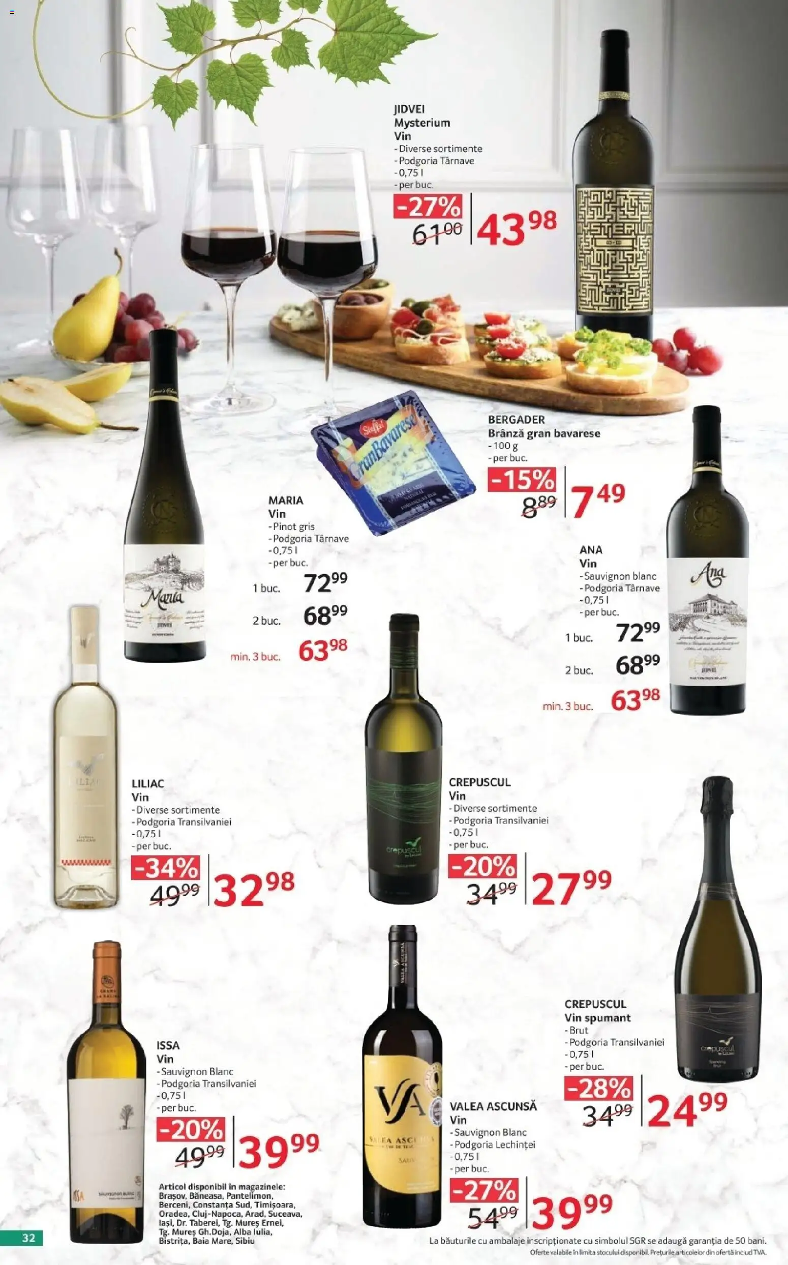 Noul catalog Selgros – valabil de la 02.10.2026 | Pagină: 32 | Produse: Alba, Brânză, Vin, Sauvignon