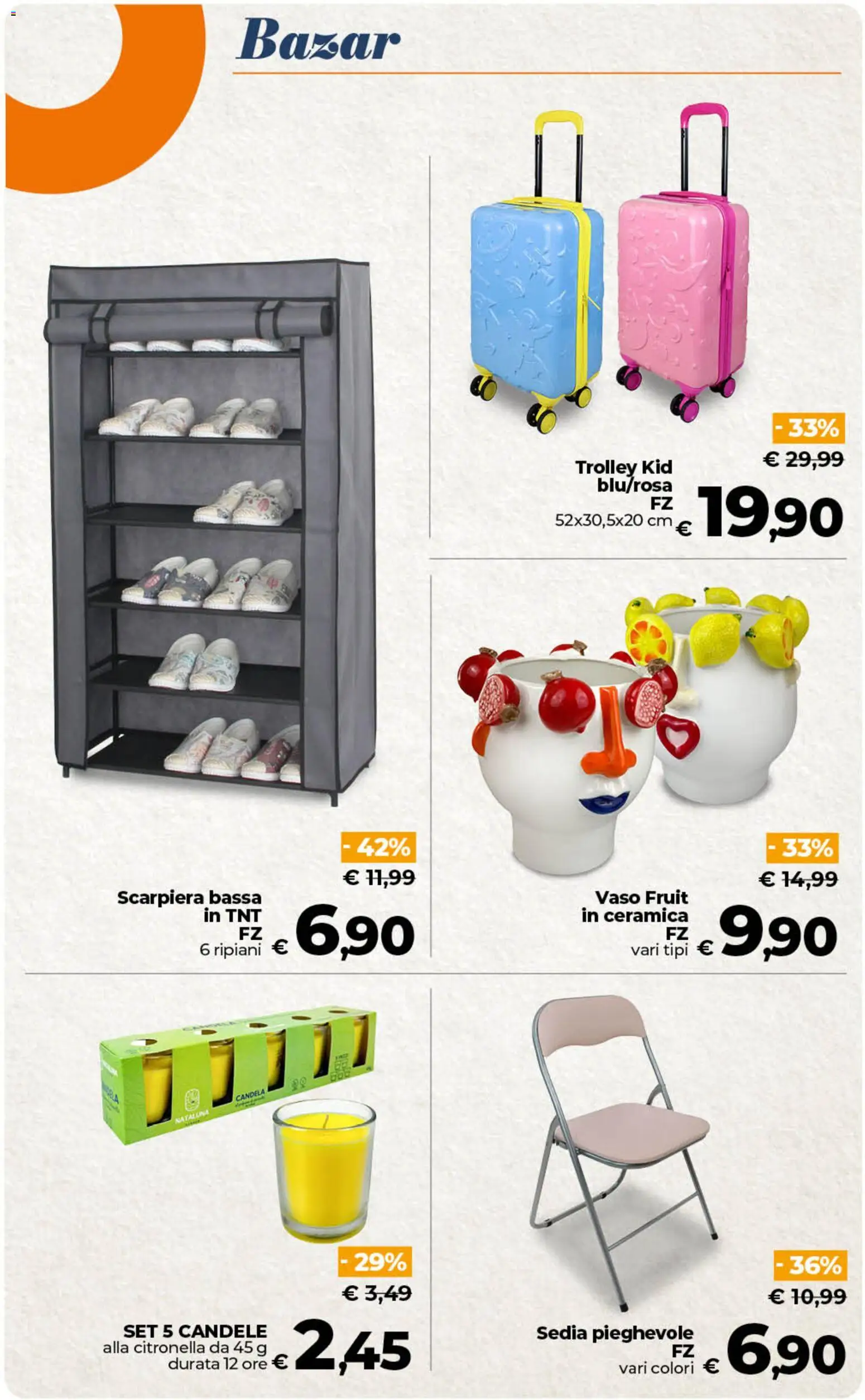 Volantino Ipercoop del 19.05.2026 | Pagina: 55 | Prodotti: Scarpiera, Sedia, Candela, Vaso