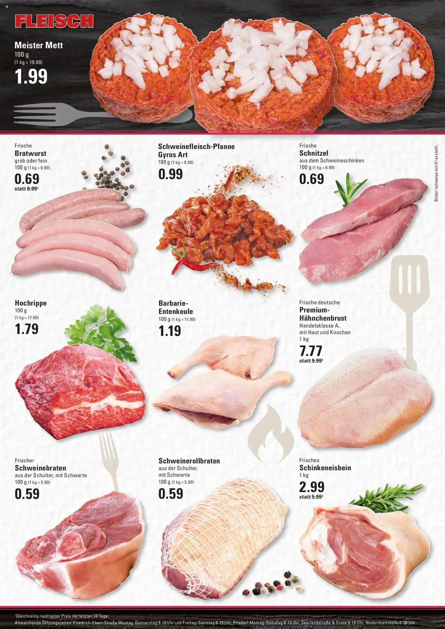 Edeka Prospekt Prisdorf (ab 05.10.2026) » Angebote Online | Seite: 4 | Produkte: Bratwurst, Schnitzel, Gyros, Hahnchenbrust