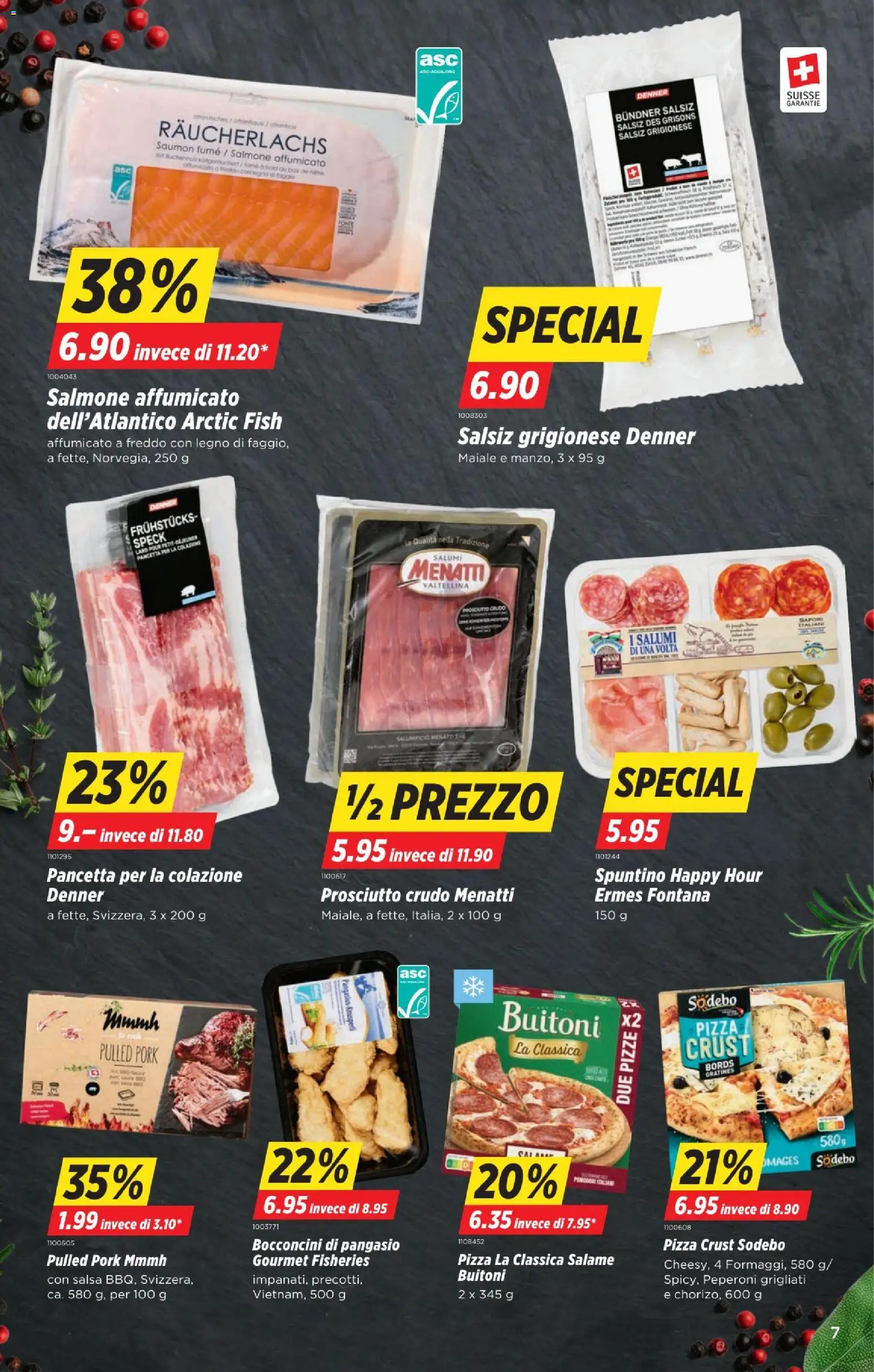 Denner aktionen IT – gültig ab 20.08.2026 | Seite: 7 | Produkte: Räucherlachs, Pizza