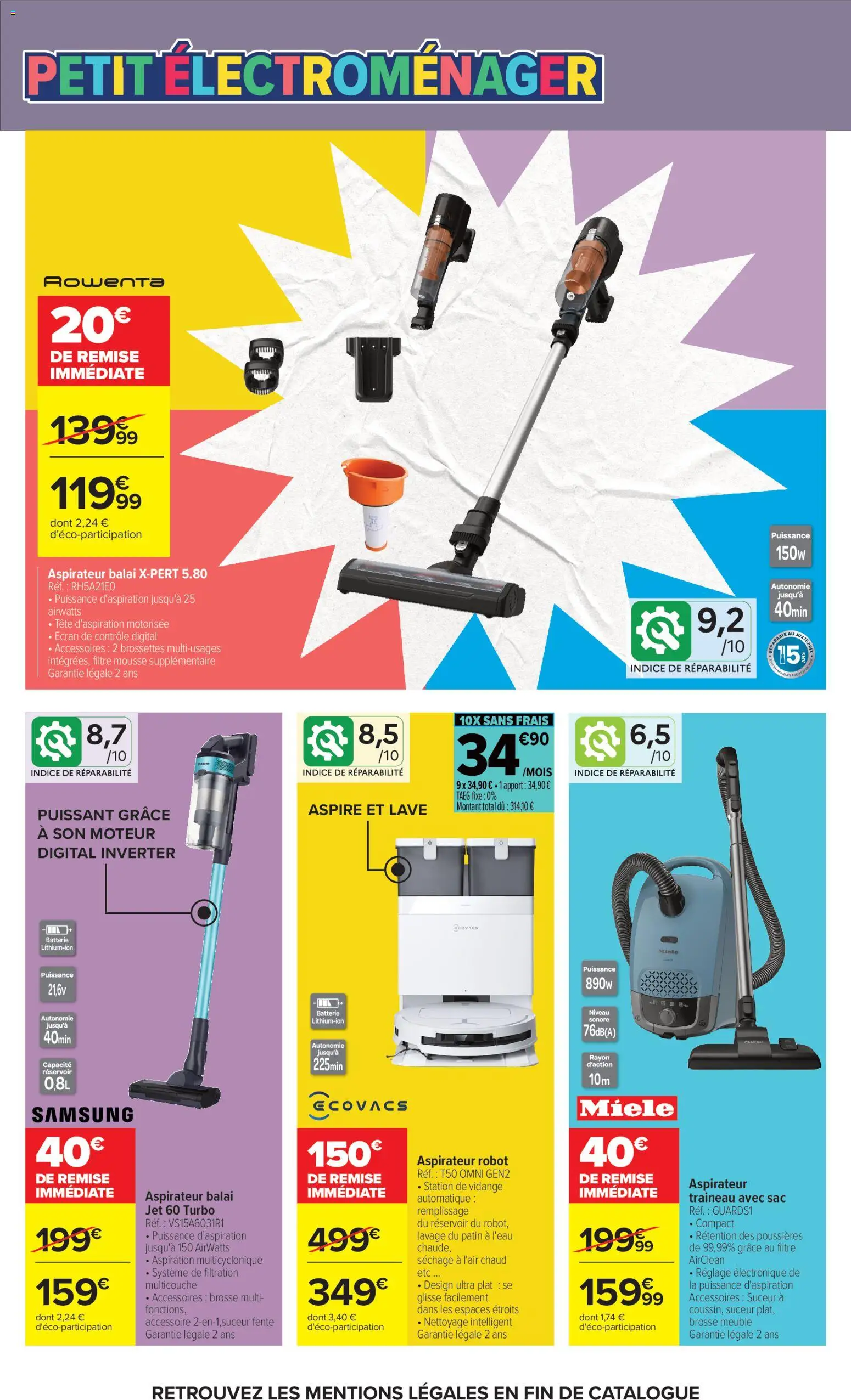 {H1} | Page: 73 | Produits: Meuble, Sac, Aspirateur balai, Batterie