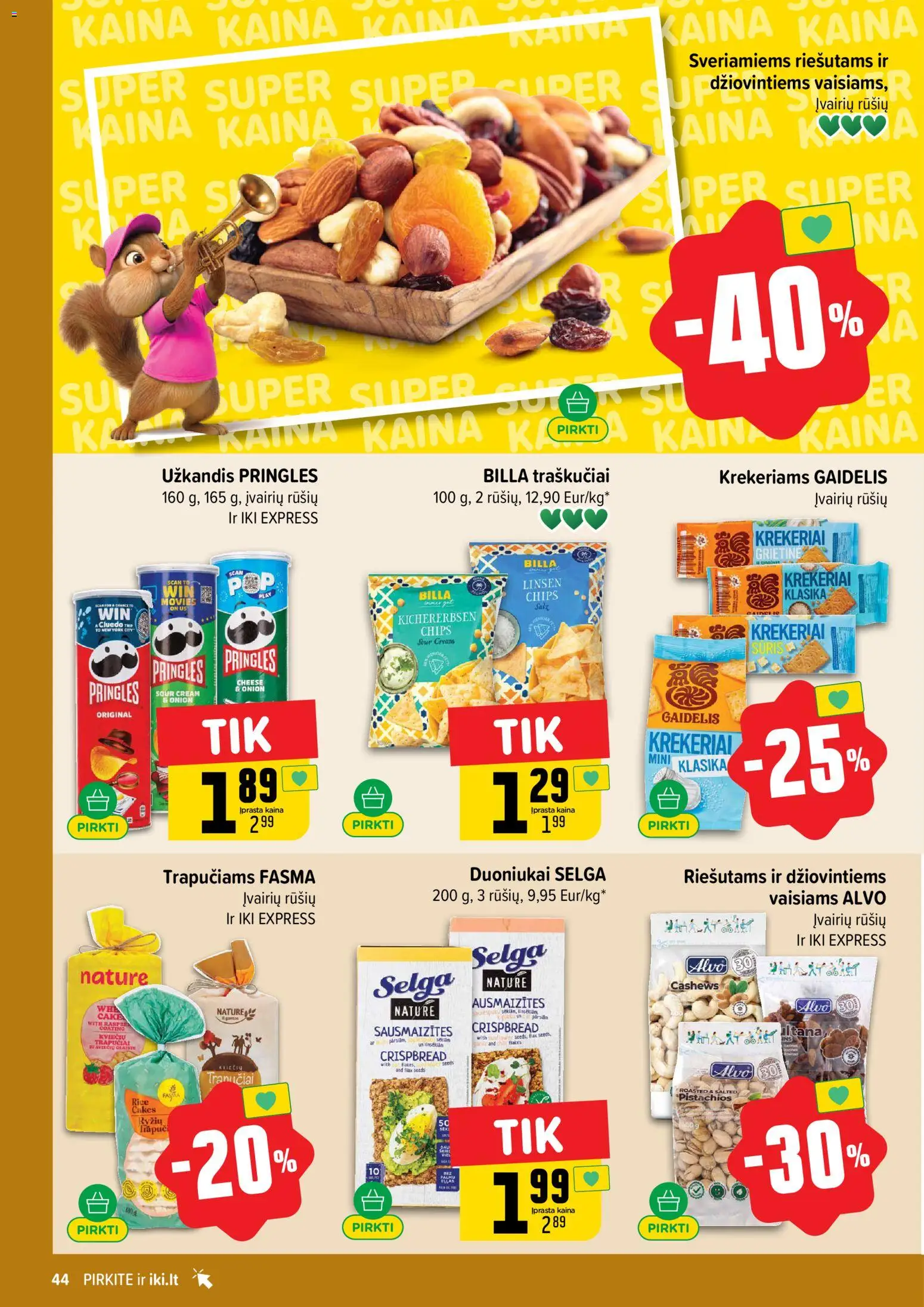 IKI akcijos nuo 25.05.2026 | Puslapis: 44 | Prekių: Sūris, Traškučiai