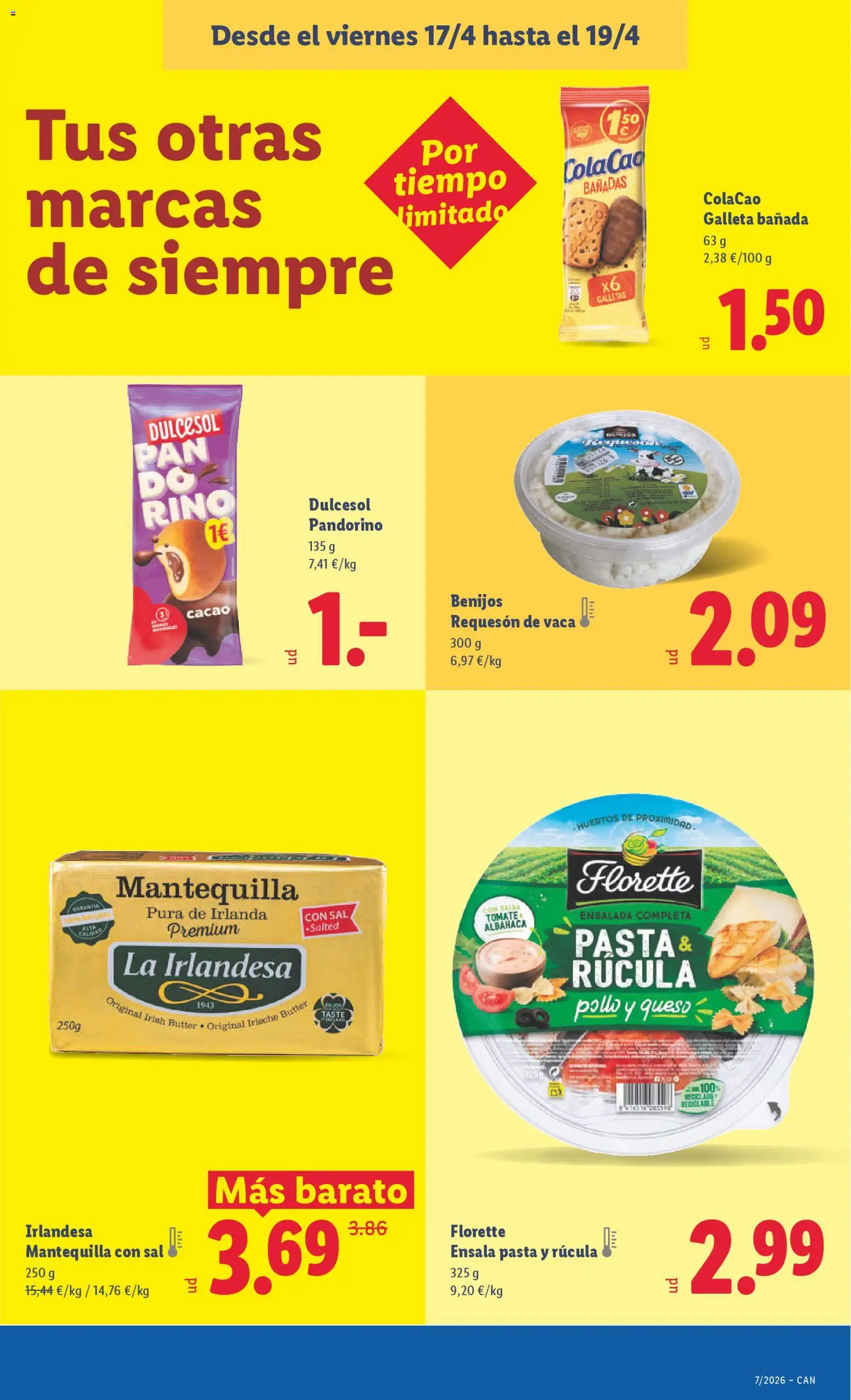 Lidl Canarias │ válido desde el 13.04.2026 | Página: 33 | Productos: Pasta, Galletas, Συσκευή ροής, Φρυγανιές σικάλεως