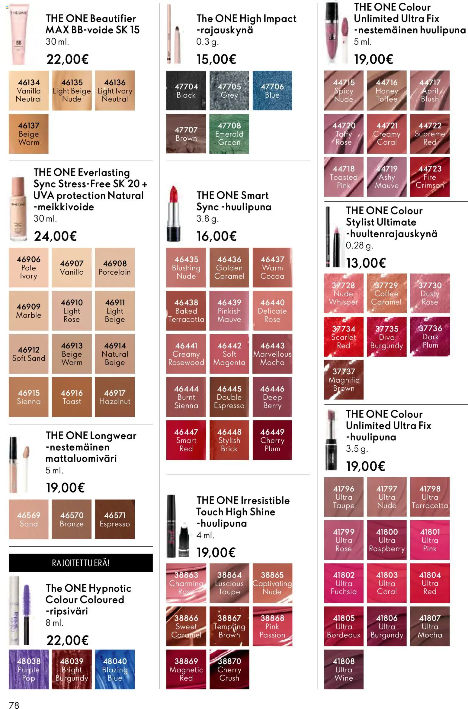 Oriflame - Esite 08 – voimassa 03.06.2026 alkaen | Sivu: 78 | Tuotteet: BB cream, Ripsiväri, Rajauskynä, Huulipuna