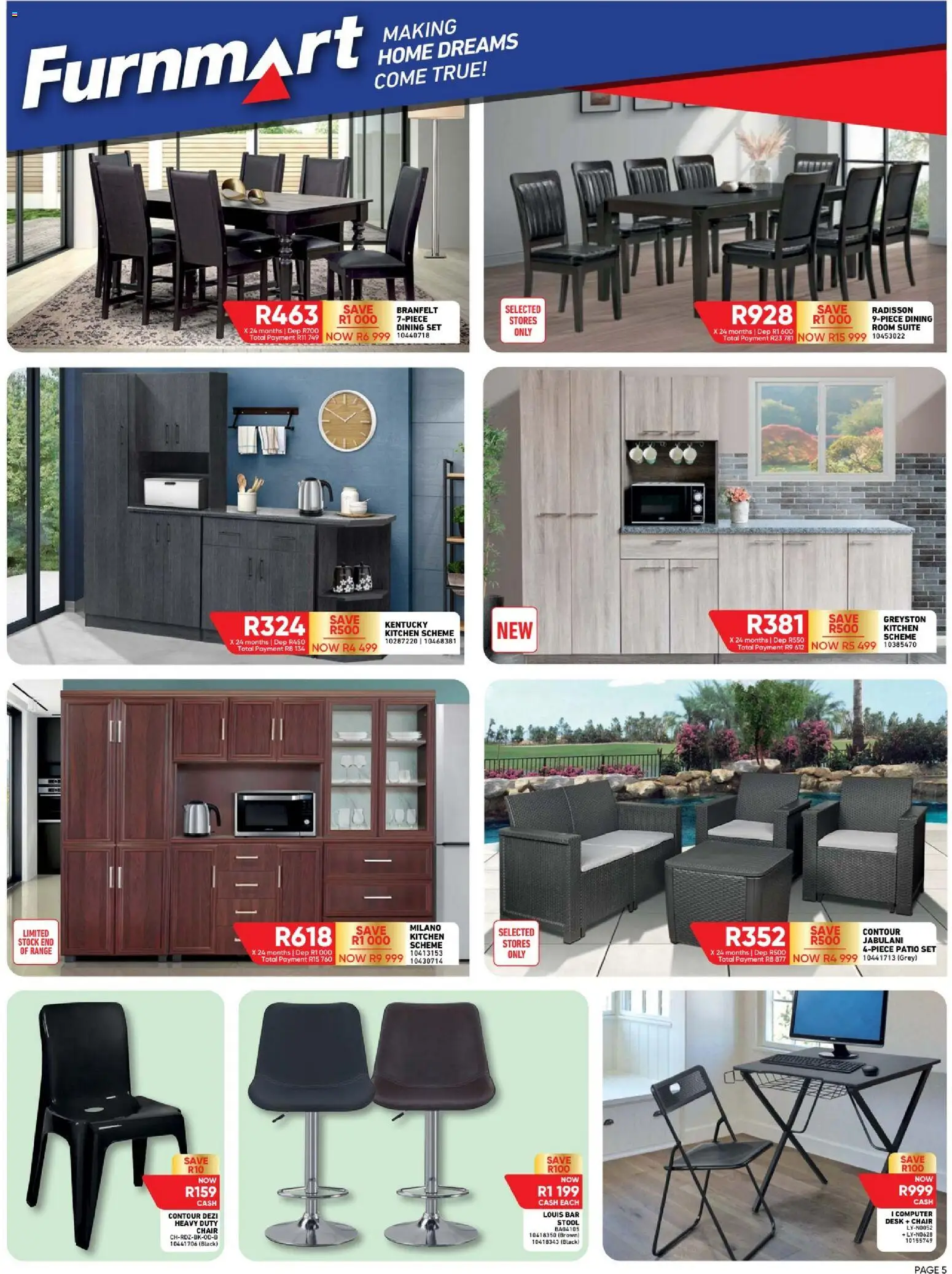 New Furnmart catalogue – valid from 12/10/2026 | Page: 5 | Products: Computer, Desk, Stool, Chair