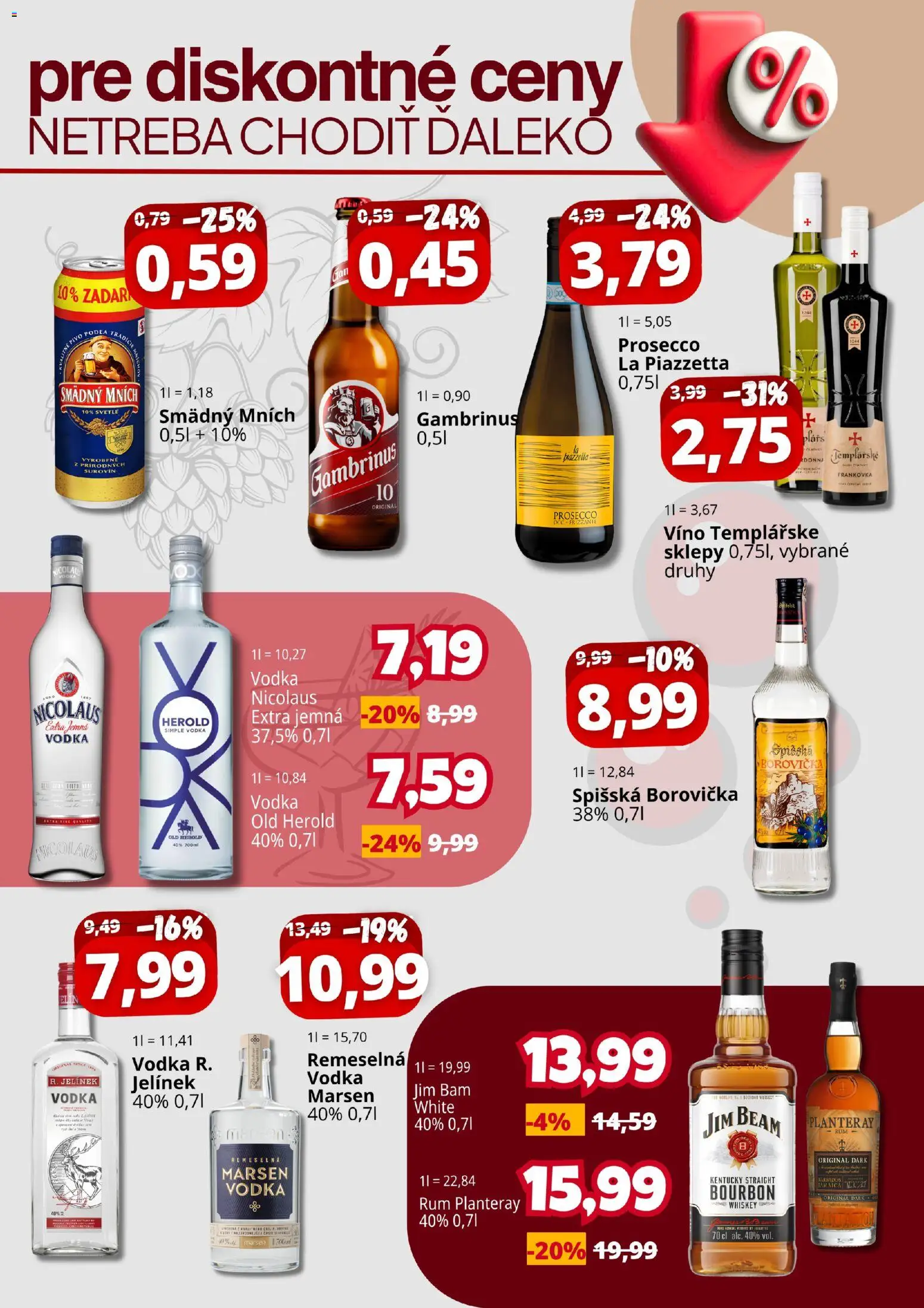 Nové CBA Komfos akcie – leták je platný od 01.09.2026 | Strana: 3 | Produkty: Víno, Bourbon, Gambrinus, Rum