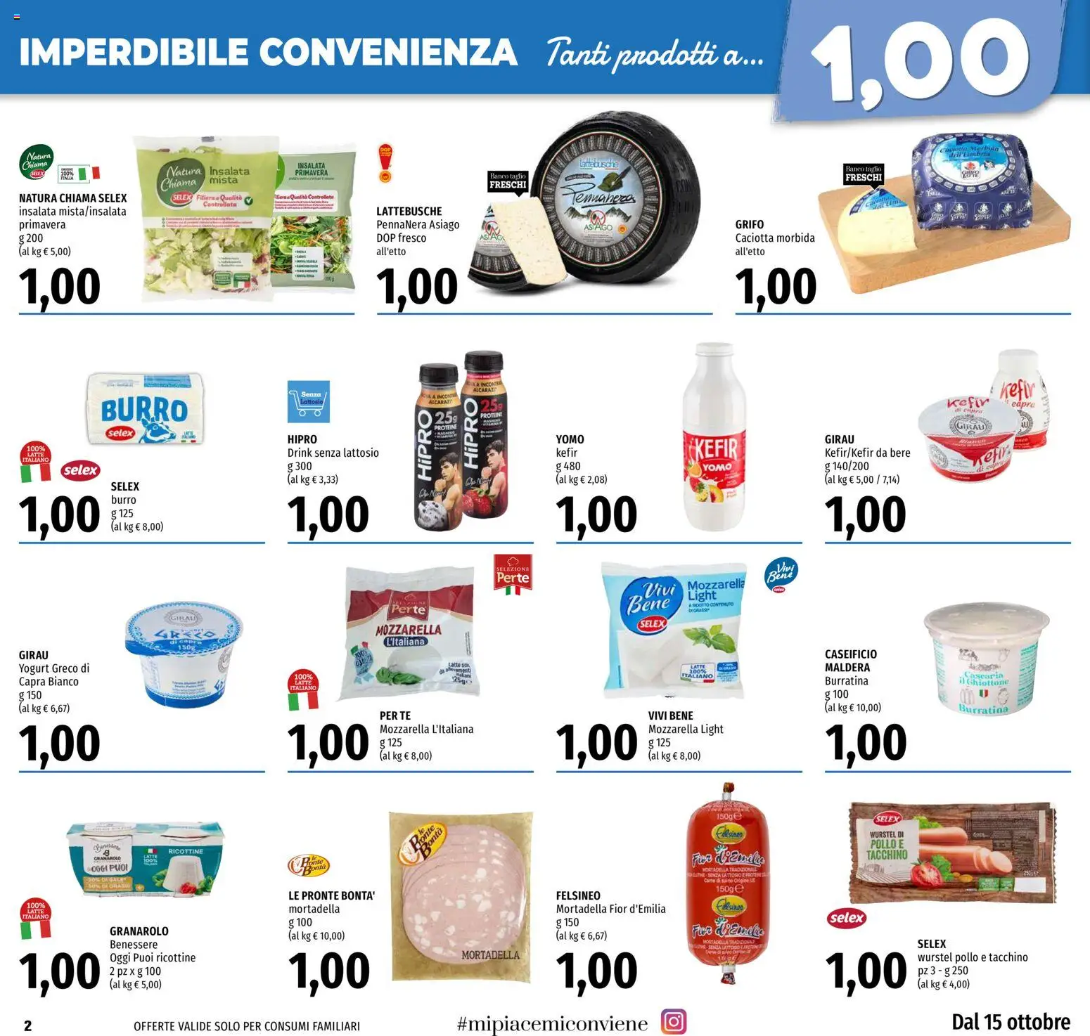 Volantino EMI del 15/10/2026 | Pagina: 2 | Prodotti: Yogurt, Pollo, Insalata, Senza lattosio