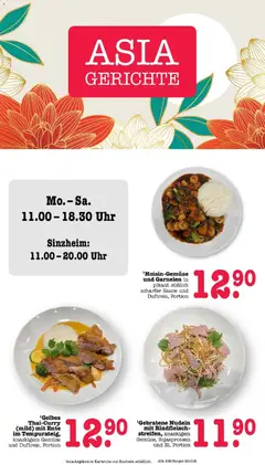 'Gelbes Thai-Curry (mild) mit Ente, im Tempurateig, knackigem Gemüse und Duftreis, Portion ab 04.05.2026 gültig | Seite: 26