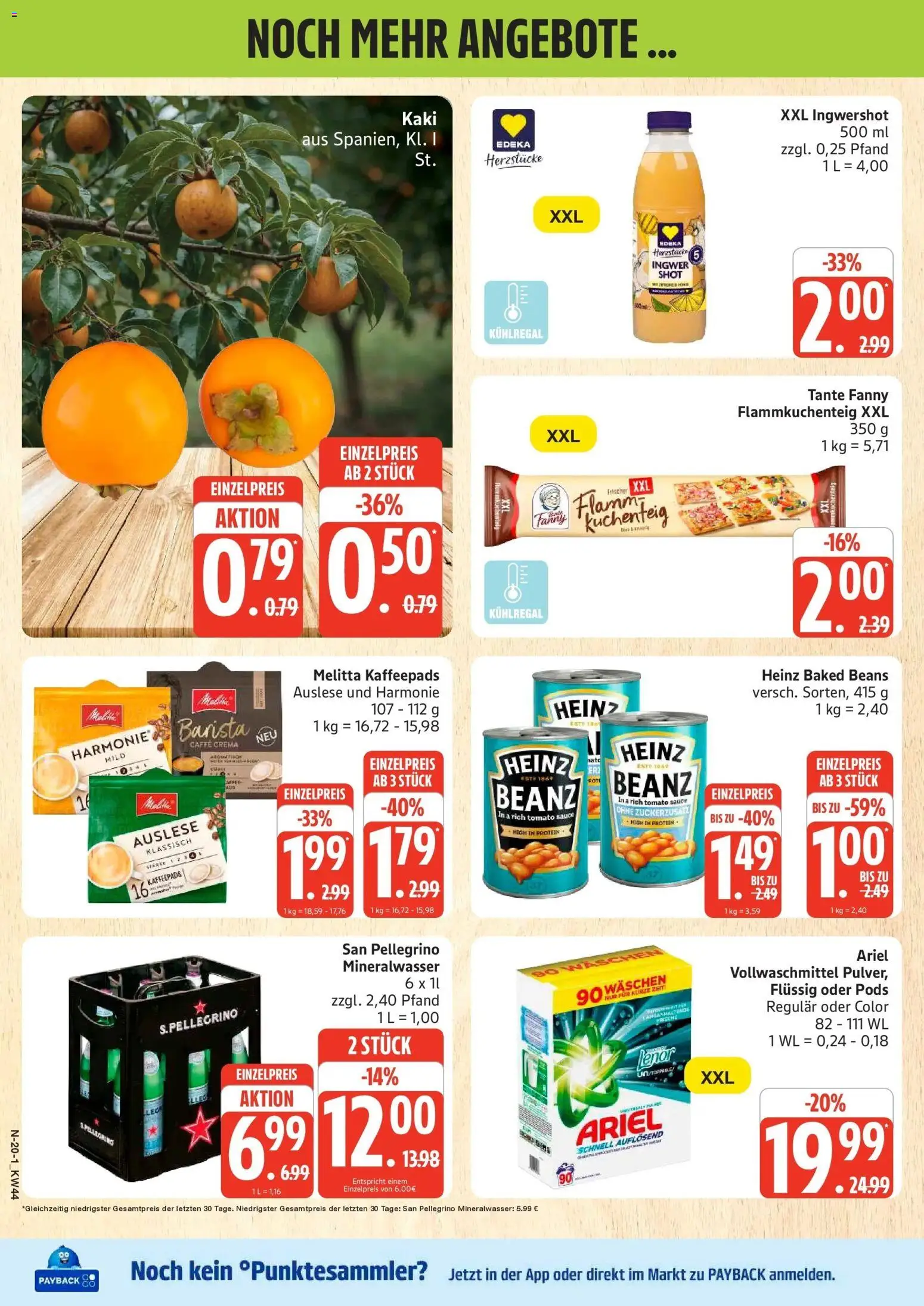 Marktkauf Prospekt Cuxhaven (ab 26.10.2026) » Angebote online | Seite: 20 | Produkte: Melitta, Kaffeepads, Mineralwasser, Kaki
