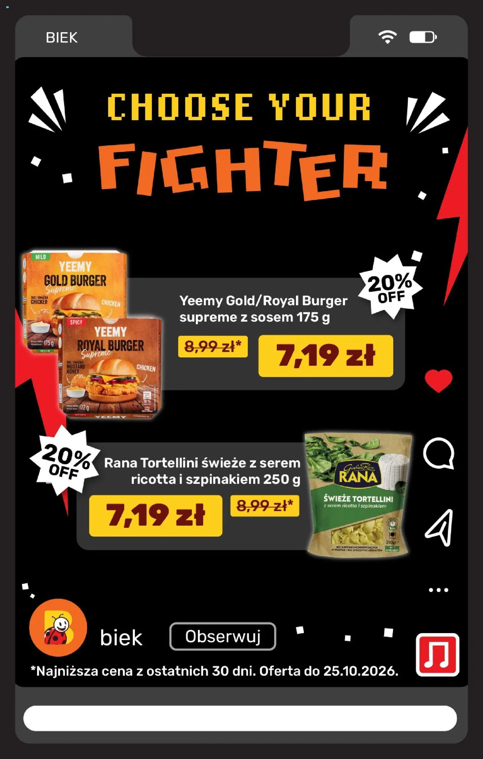 Biedronka Polsko leták - BIEK od 23.10.2026 | Strana: 9 | Produkty: Ricotta, Burger, Tortellini
