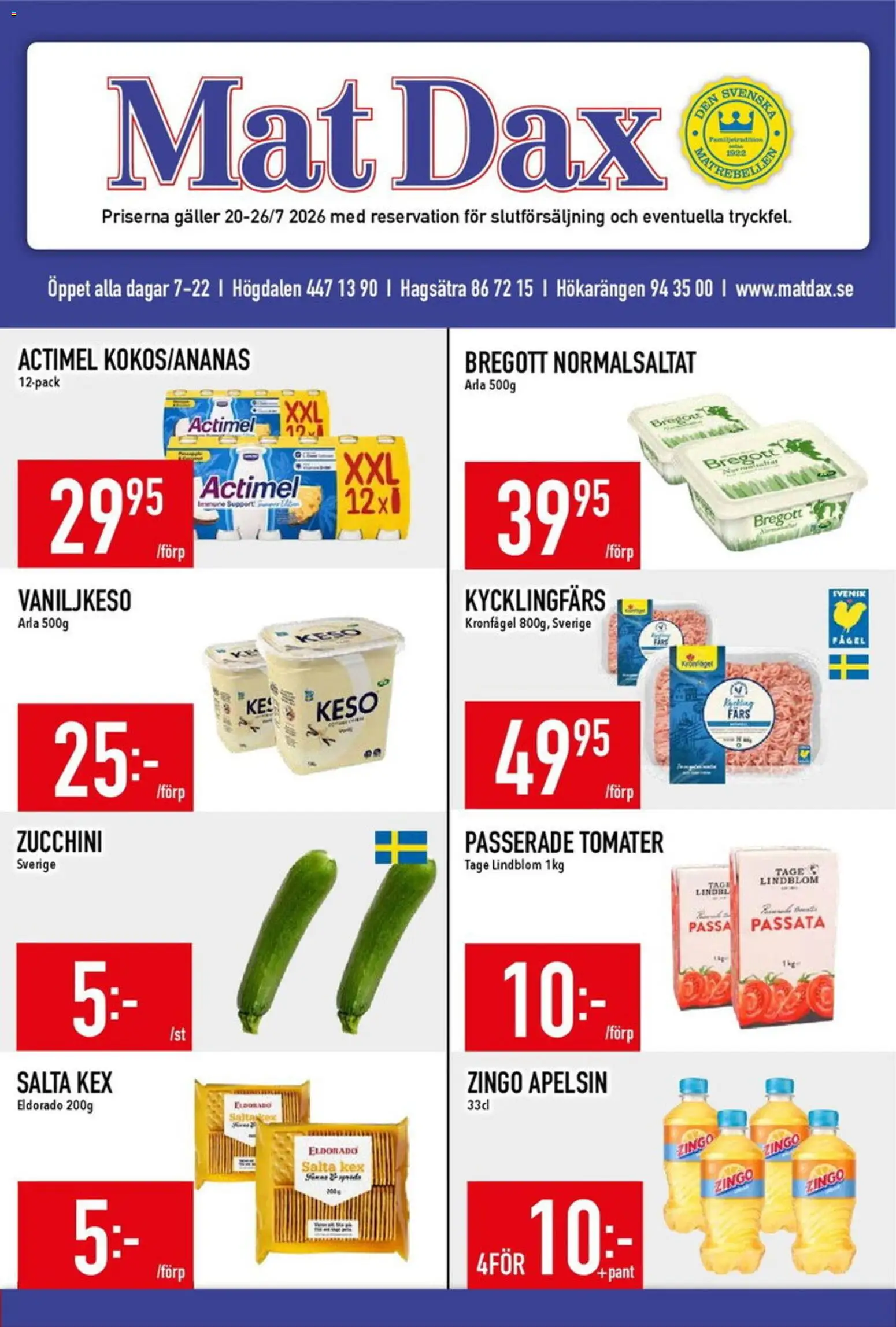 Matdax reklamblad aktuell från 27/07/2026 | Sida: 1