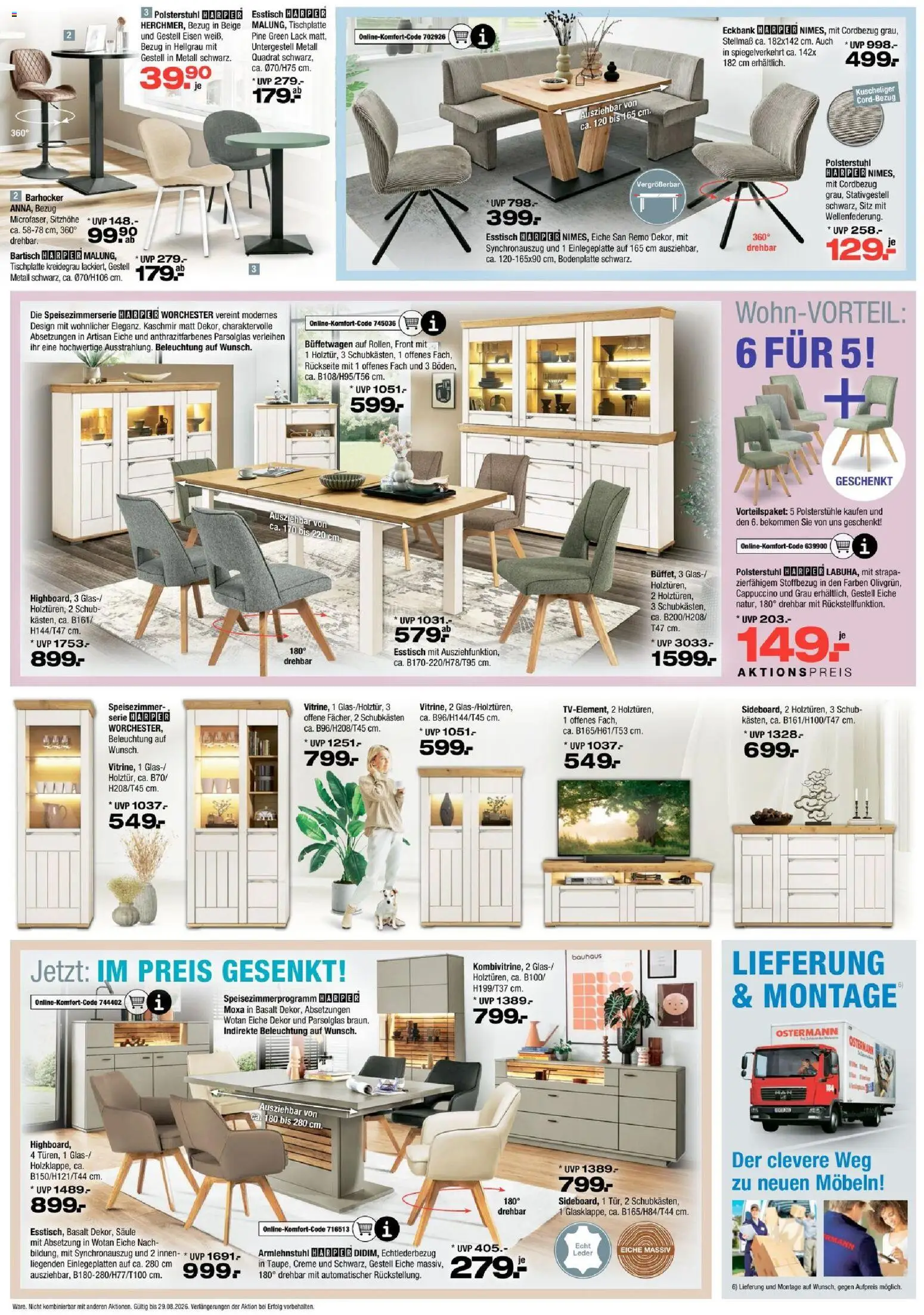 Ostermann Prospekt – gültig ab 08.08.2026 | Seite: 5 | Produkte: Esstisch, Eckbank, Bartisch, Barhocker