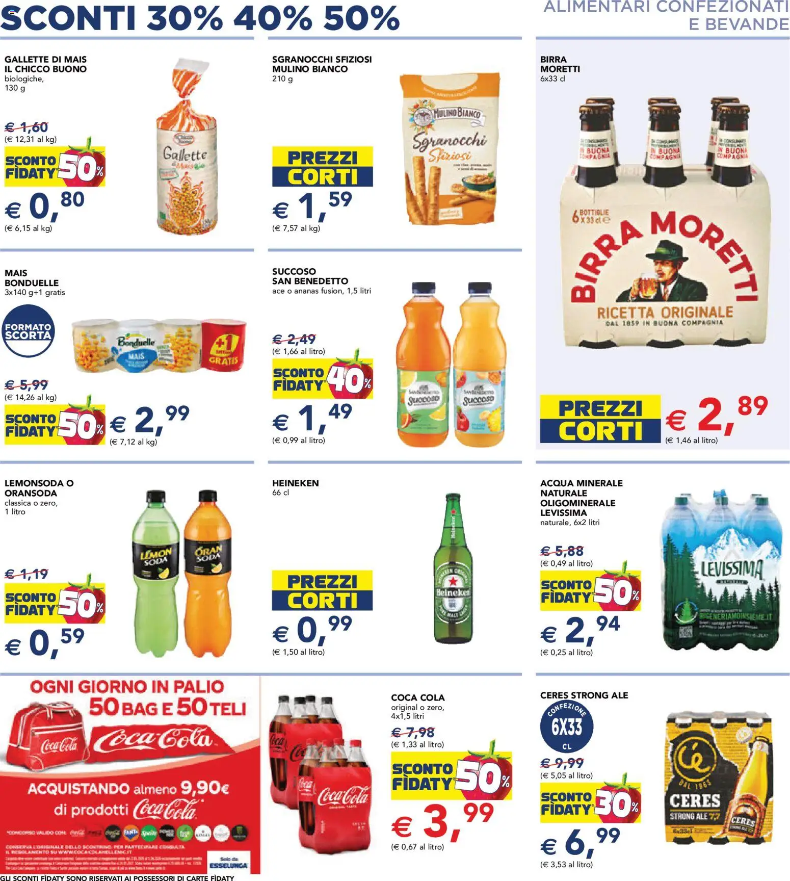 Volantino Esselunga S del 28.05.2026 | Pagina: 6 | Prodotti: Birra, Acqua, Gallette, Coca Cola