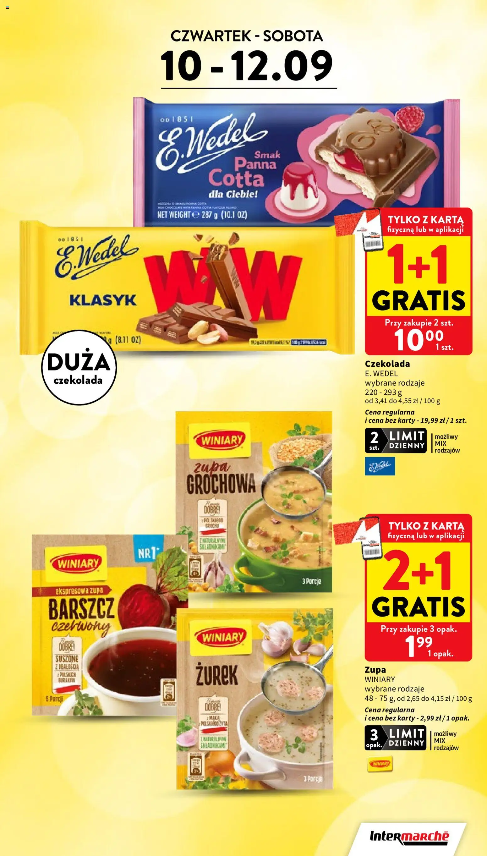 Intermarche gazetka od 10.09.2026 | Strona: 3 | Produkty: Barszcz, Karta, Zupa, Czekolada