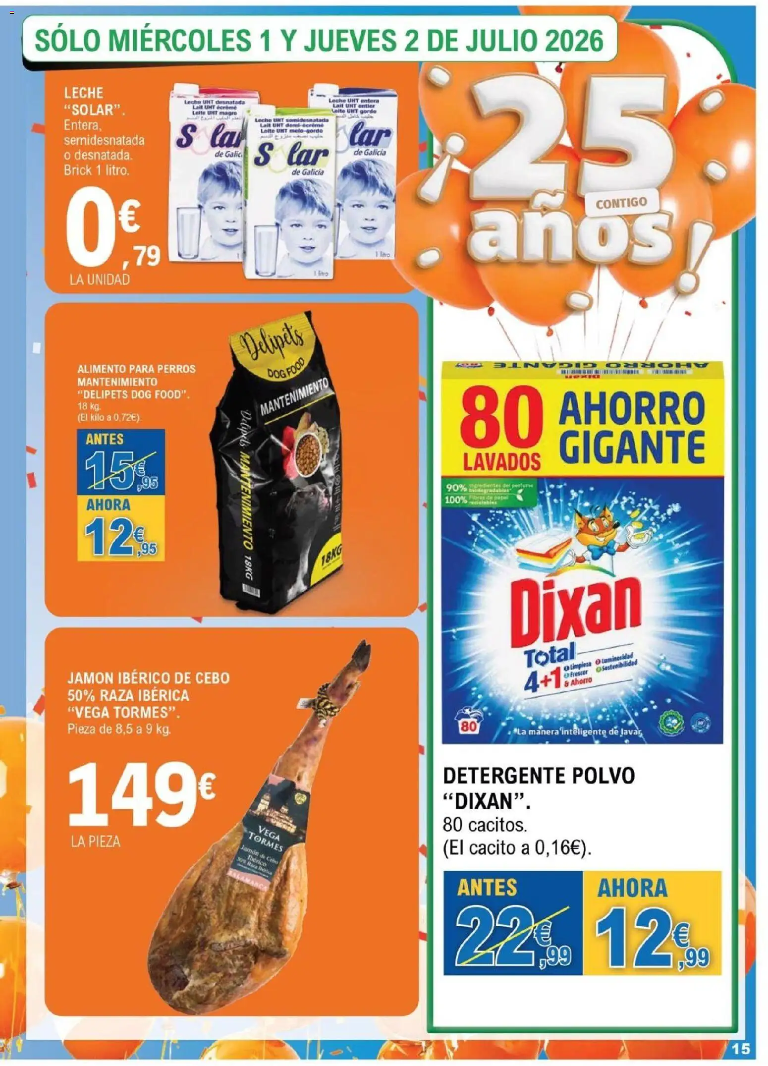 E.Leclerc folleto Salamanca │ válido desde el 01/07/2026 | Página: 15 | Productos: Perfume, Detergente, Jamón ibérico, Jamón