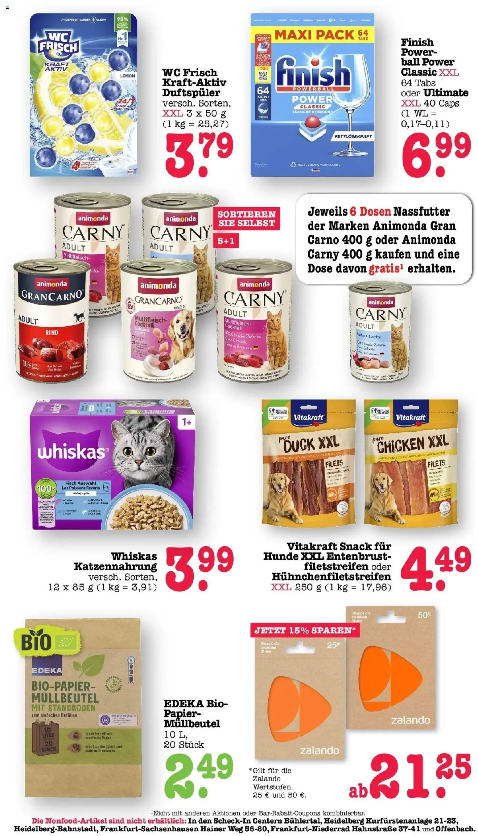 Edeka Prospekt Bühlertal (ab 10.08.2026) » Angebote Online | Seite: 63 | Produkte: Finish, Fisch, Wc frisch, Getreide