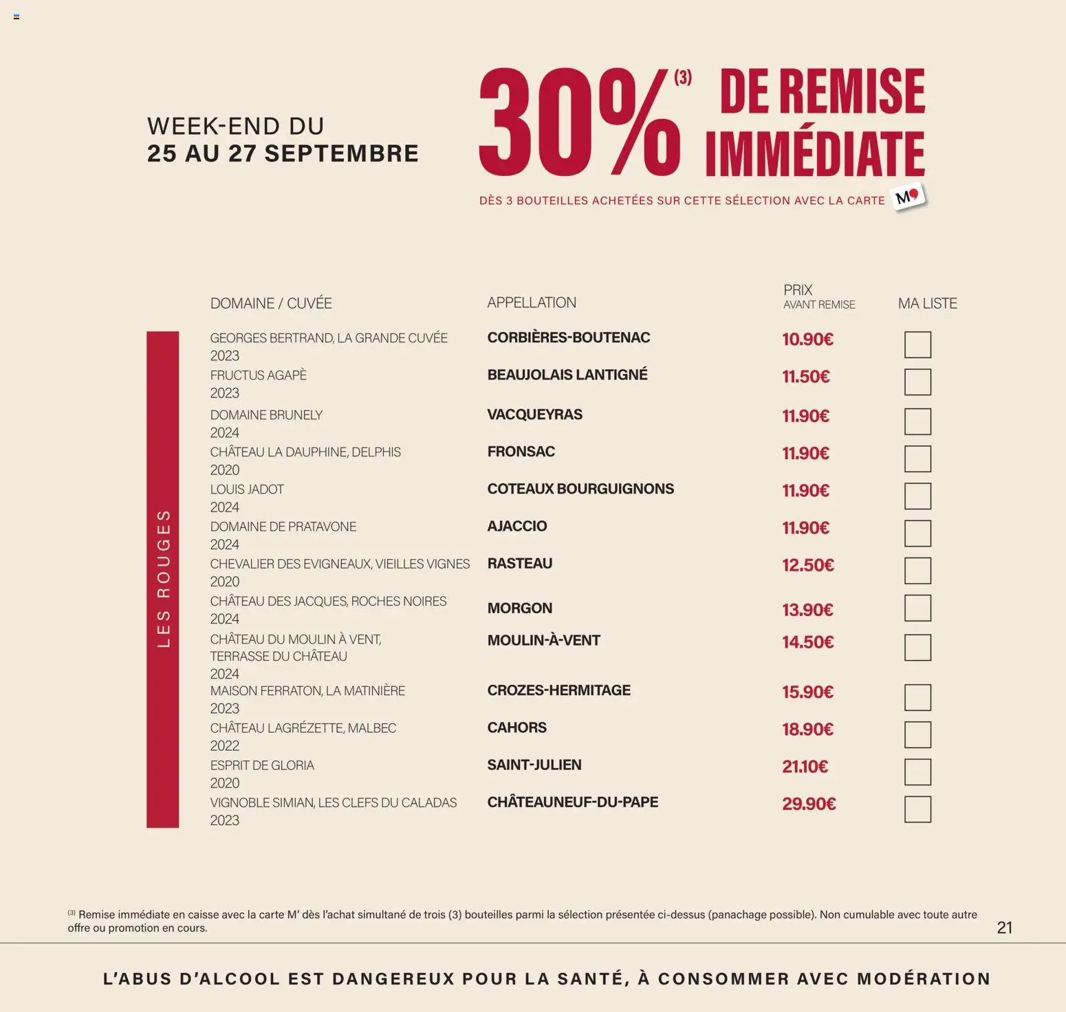 {H1} | Page: 21 | Produits: Cahors