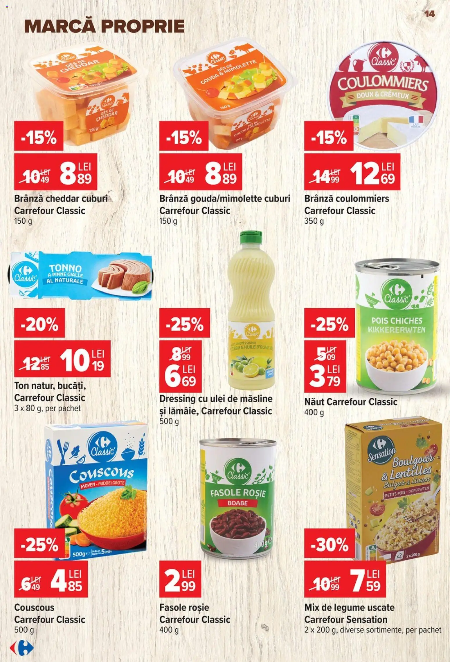 Noul catalog Carrefour – valabil de la 17.06.2026 | Pagină: 13 | Produse: Măsline, Brânză, Ulei, Gouda