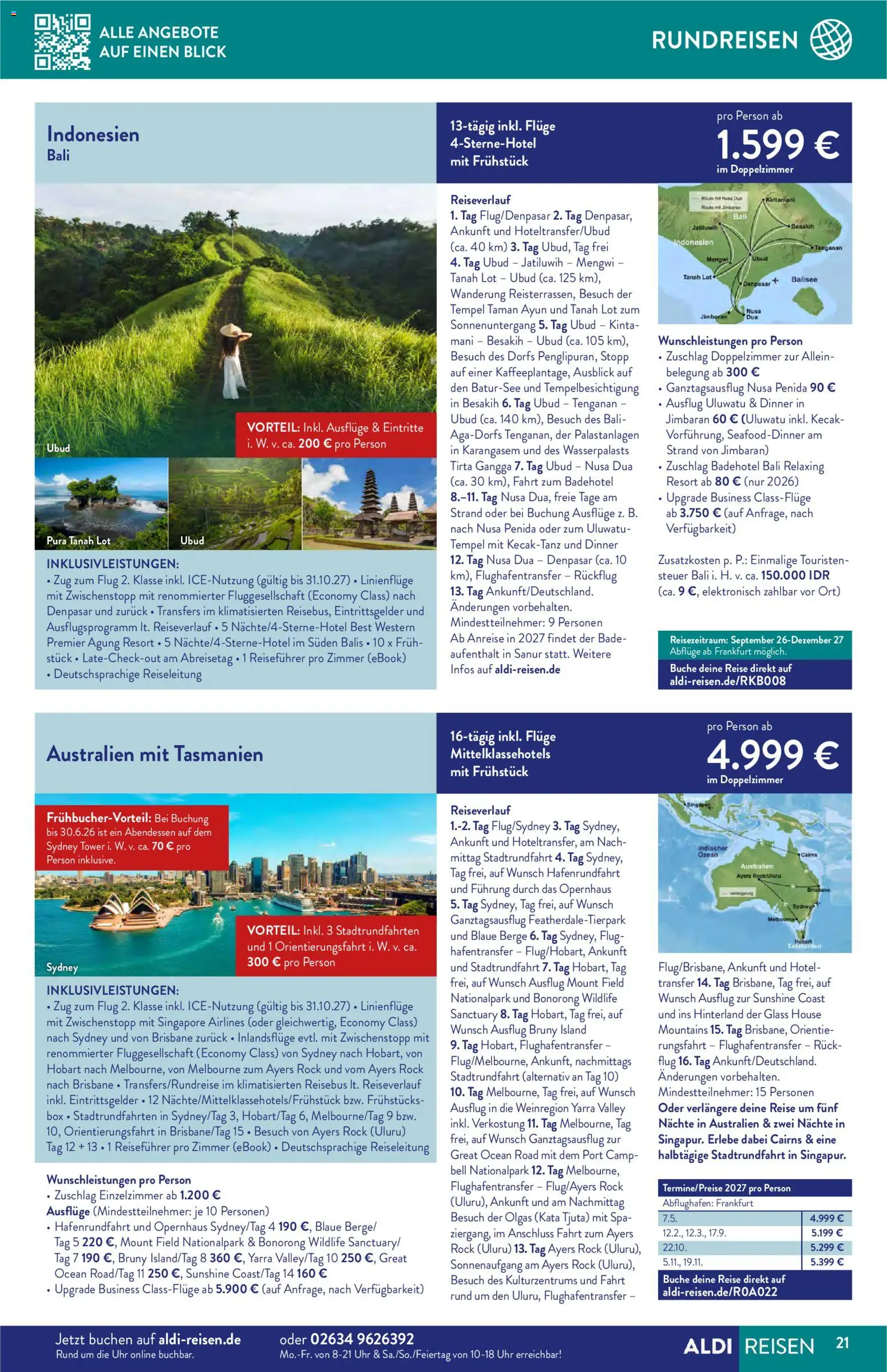 Aldi Reisen Reisemagazin – gültig ab 01.05.2026 | Seite: 21