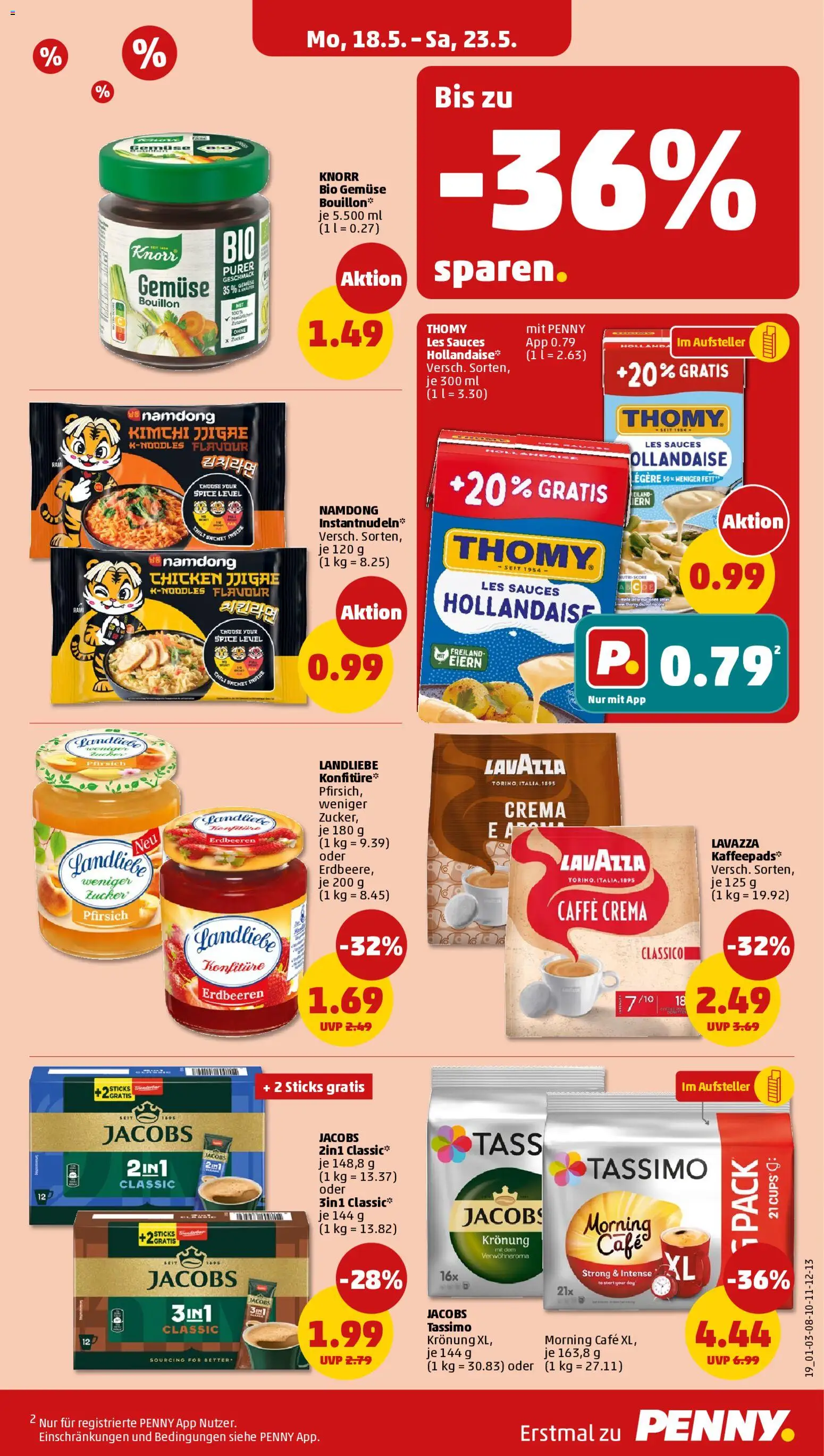 Penny Prospekt 	 – gültig ab 18.05.2026 | Seite: 21 | Produkte: Kaffeepads, Gemüse, Pfirsich, Chili