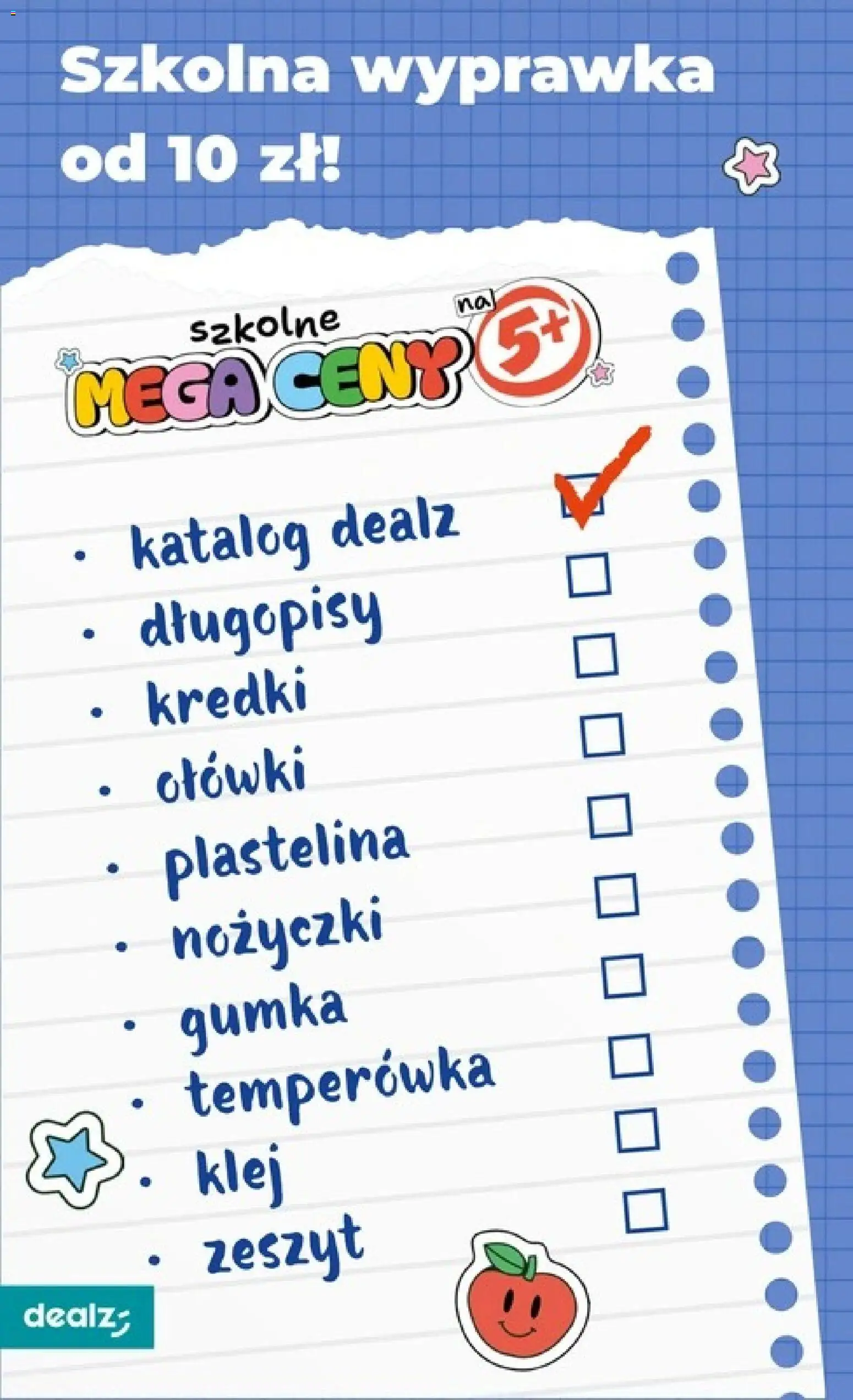 Dealz gazetka - Szkolne Mega Ceny od 06.08.2026 | Strona: 2 | Produkty: Temperówka, Zeszyt