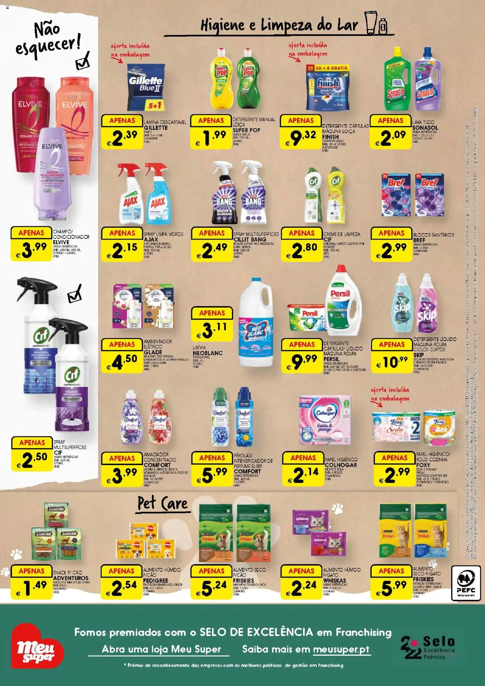 Meu Super folheto │ válido de 16.04.2026 | Página: 12 | Produtos: Detergente, Limpa vidros, Persil, Creme