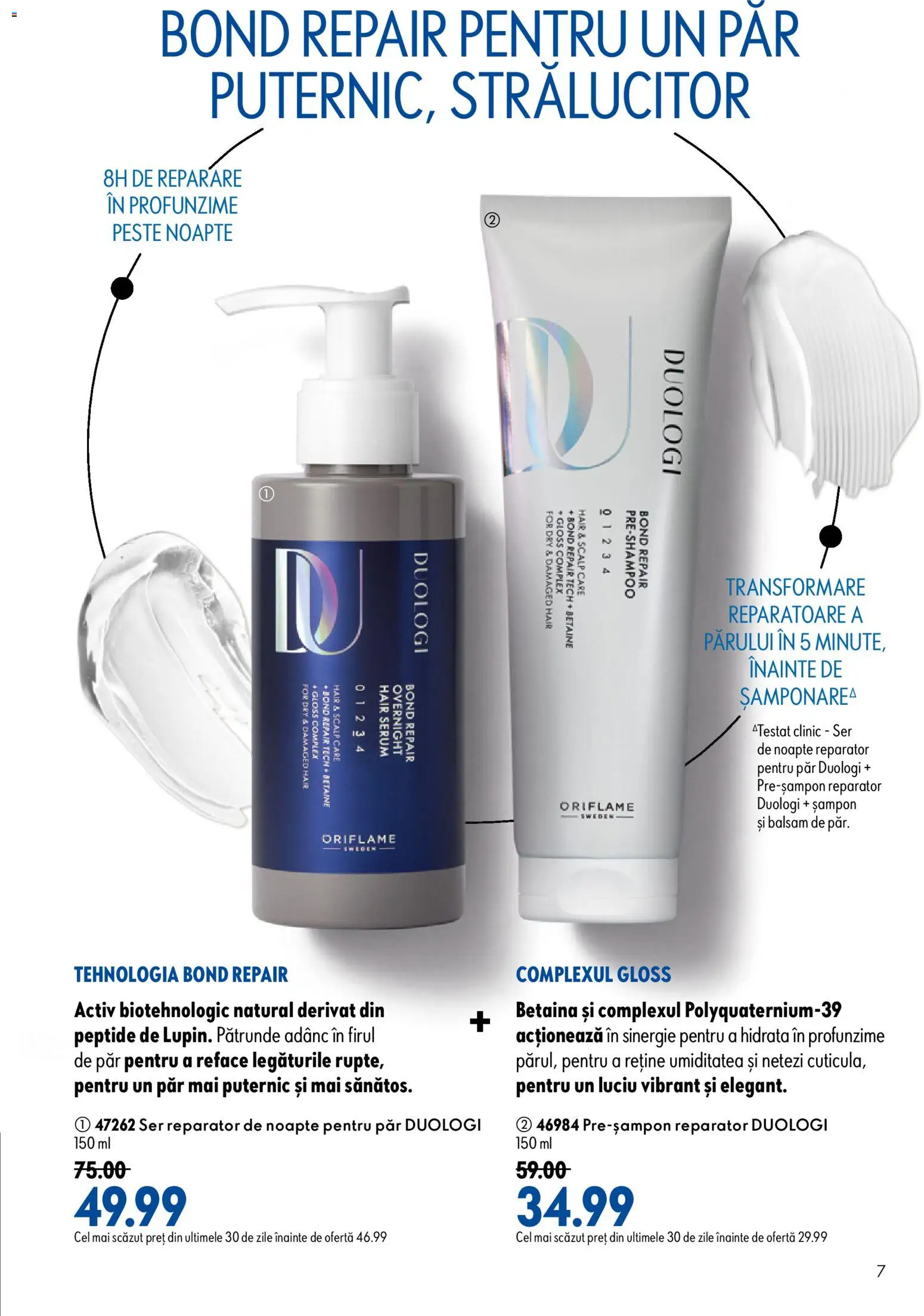 Noul catalog Oriflame – valabil de la 19.08.2026 | Pagină: 7 | Produse: Serum, Șampon, Balsam, Pește