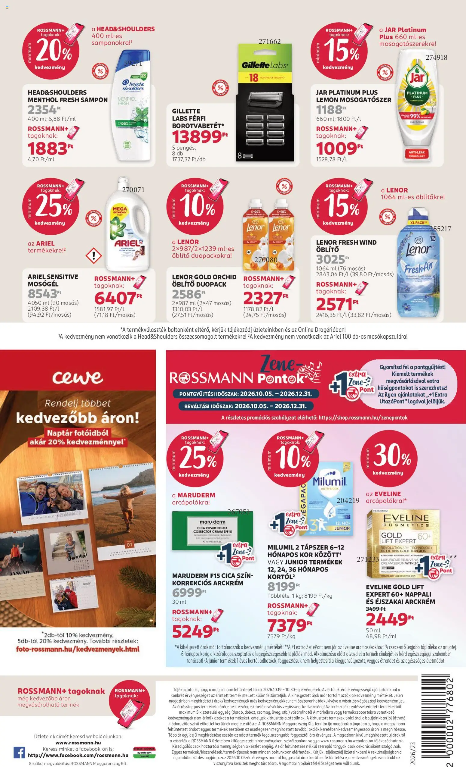 Rossmann akciós ujság - amely érvényes a következő dátumtól: 2026.10.19. | Oldal: 24 | Termékek: Lenor, Öblítő, Sampon, Mosogatószer
