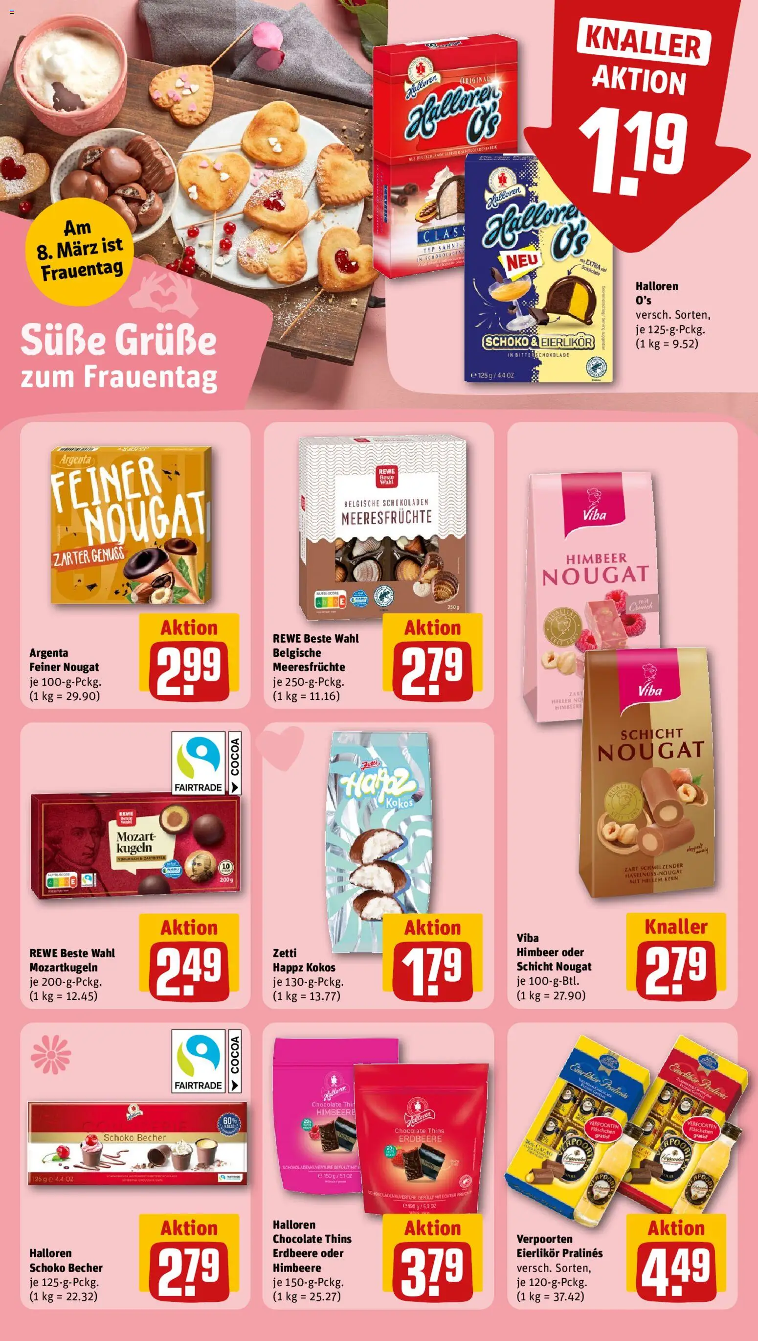 Rewe Prospekt 	 – gültig ab 02.03.2026 | Seite: 18 | Produkte: Schokolade, Meeresfrüchte, Himbeere, Sahne