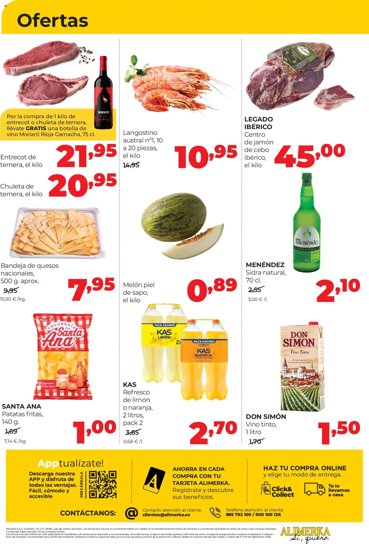 Alimerka Oferta San Mateo │ válido desde el 17/09/2026 | Página: 2 | Productos: Vino tinto, Patatas, Prensa, Bandeja