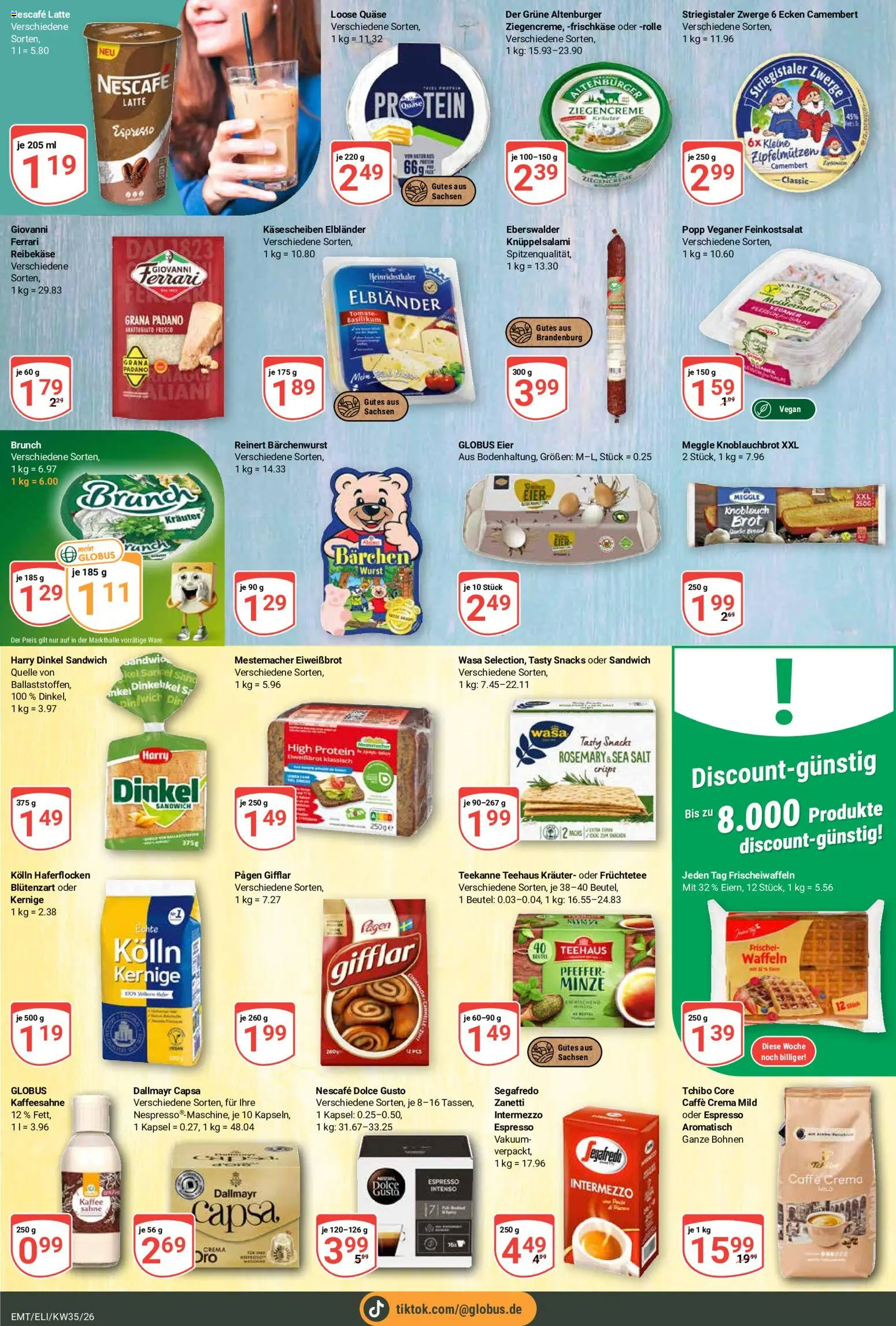 Globus Prospekt Erfurt – gültig ab 24.08.2026 | Seite: 17 | Produkte: Nescafe, Eier, Dolce gusto, Segafredo