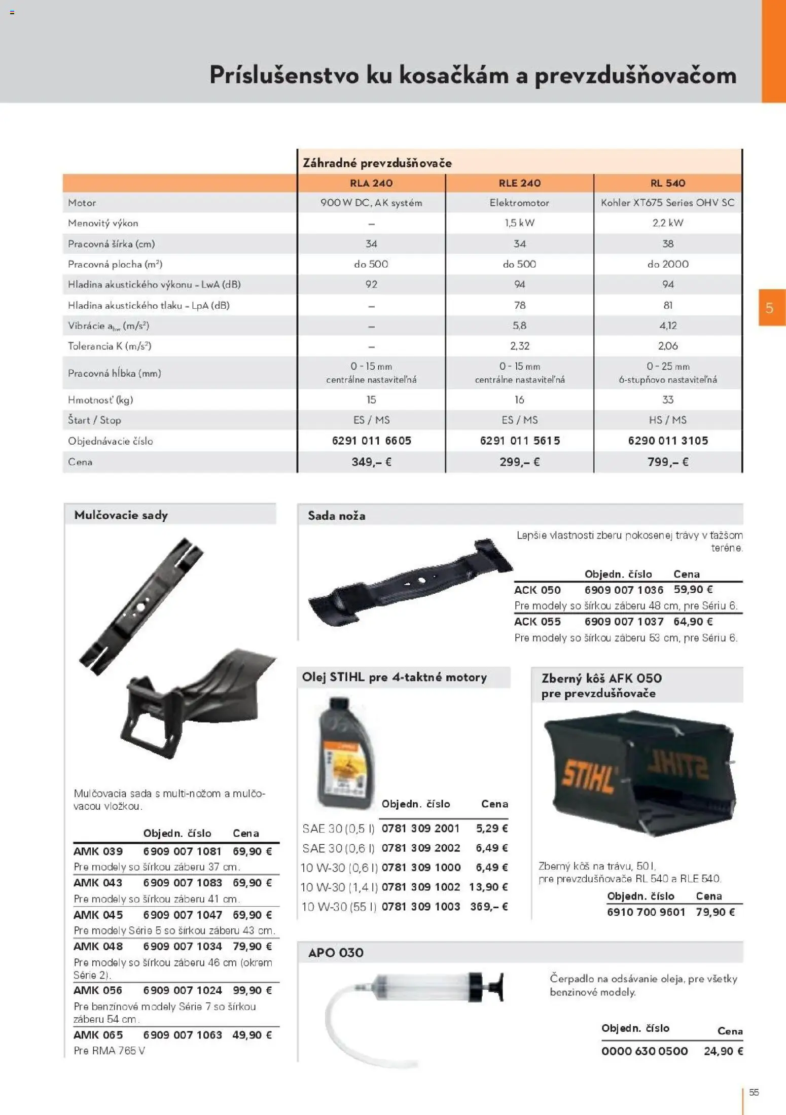 Nové STIHL akcie – leták je platný od 19.08.2026 | Strana: 55 | Produkty: Čerpadlo, Olej, Kôš