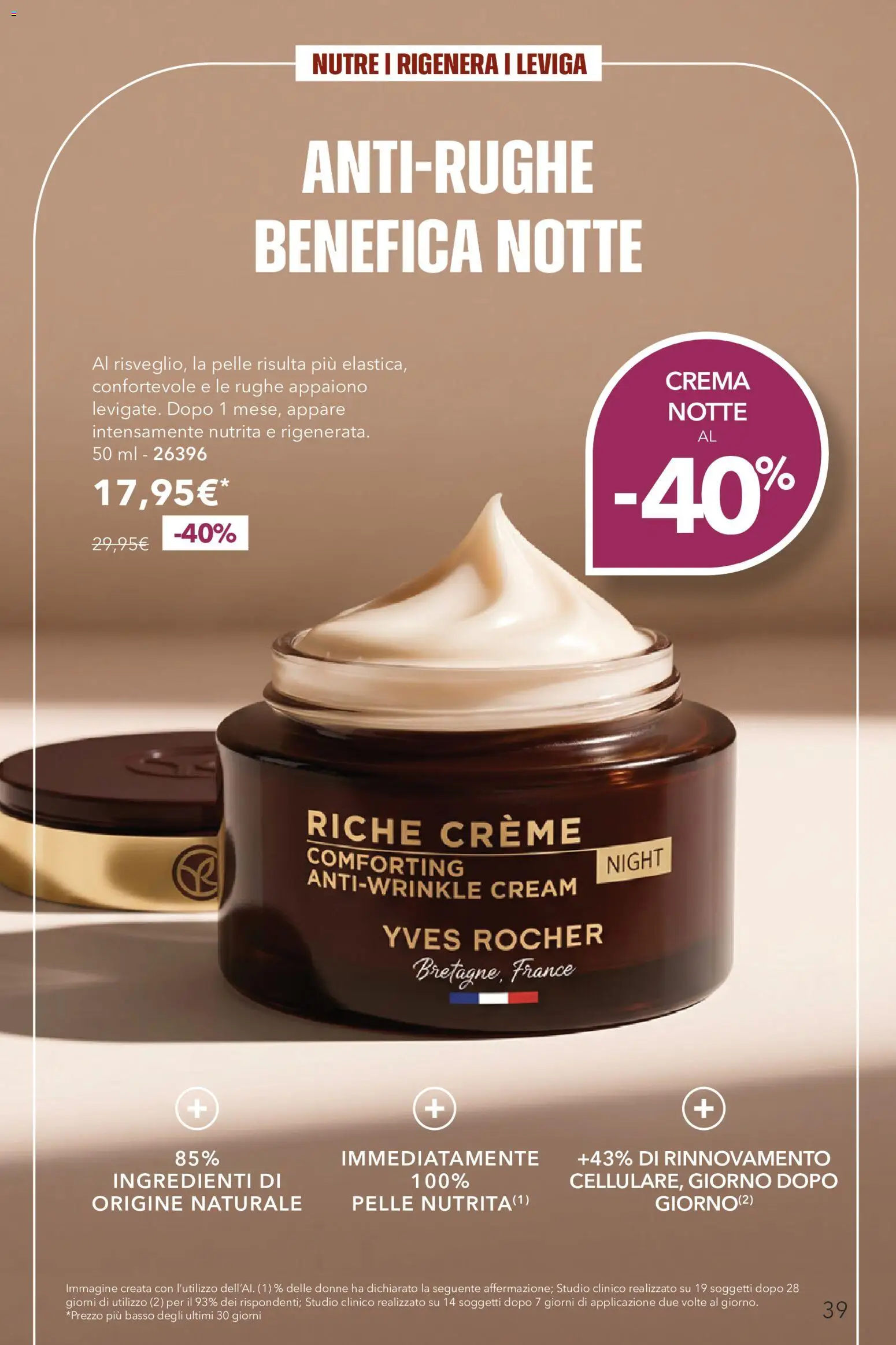 Volantino Yves Rocher del 20/10/2026 | Pagina: 39 | Prodotti: Crema, Ingredienti, Basso