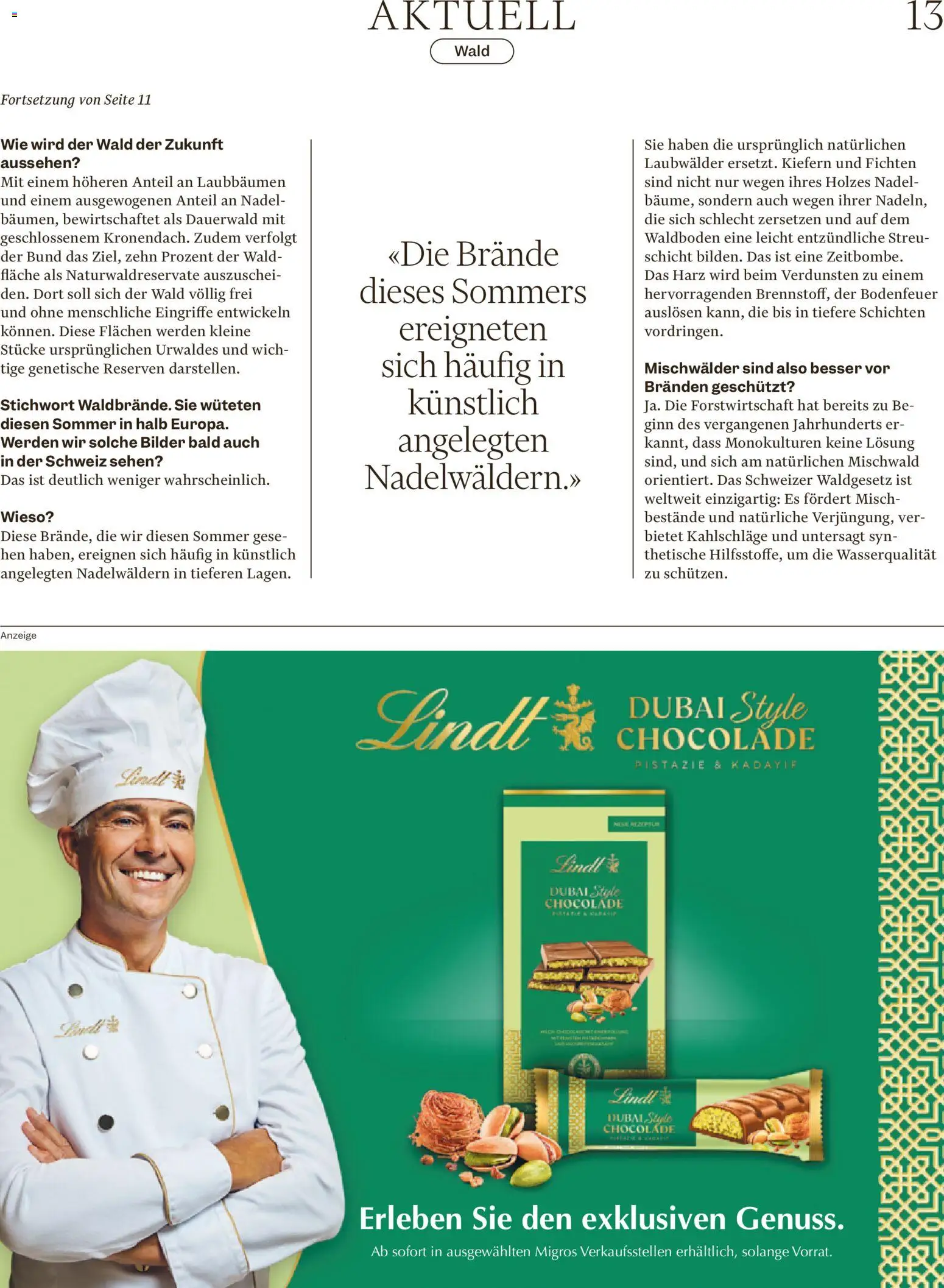 Migros aktionen Magazin – gültig ab 16.09.2026 | Seite: 13 | Produkte: Milch, Schokolade, Sehen, Bilder