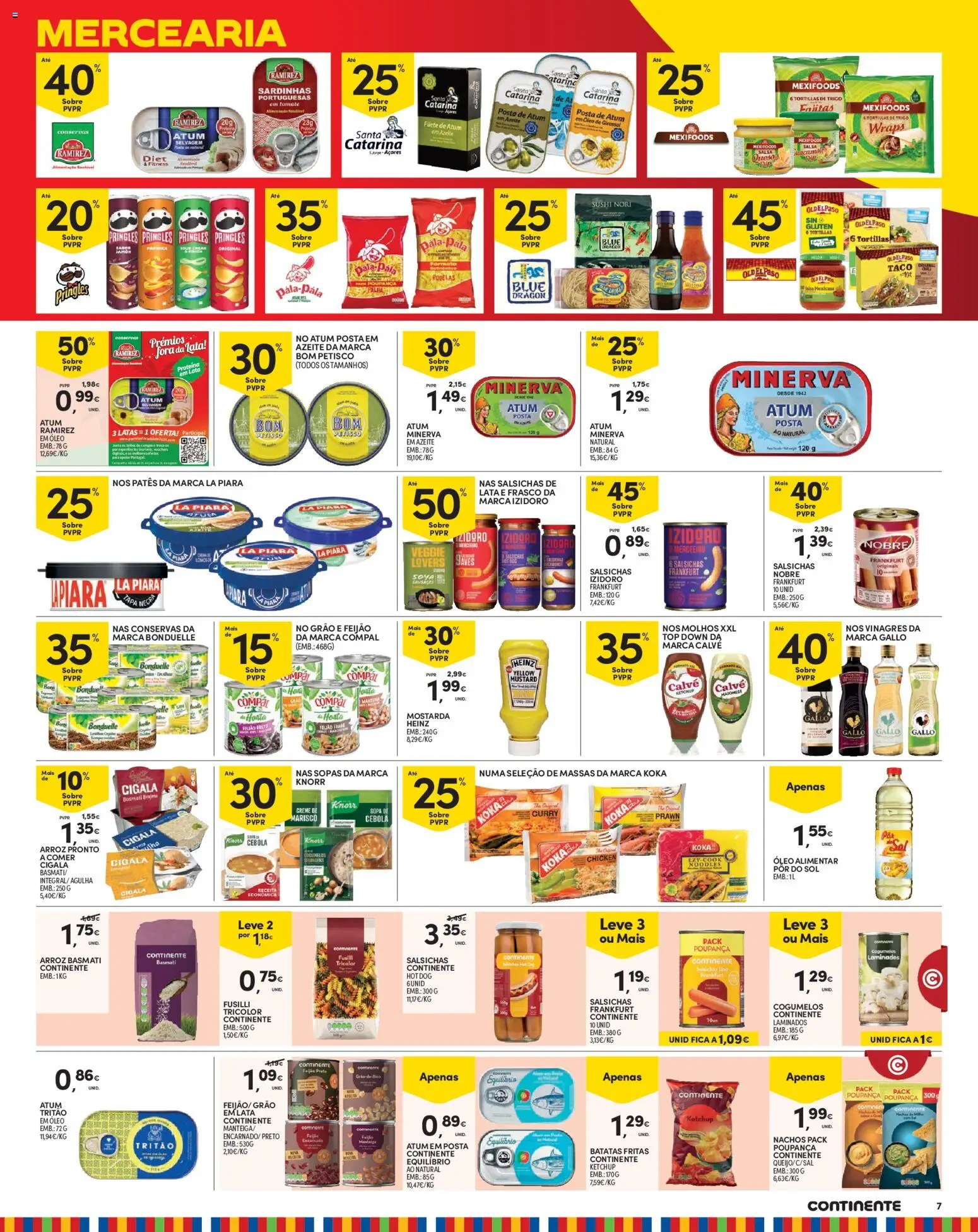 Continente Madeira │ válido de 04/08/2026 | Página: 7 | Produtos: Atum, Sopa, Arroz, Batatas fritas