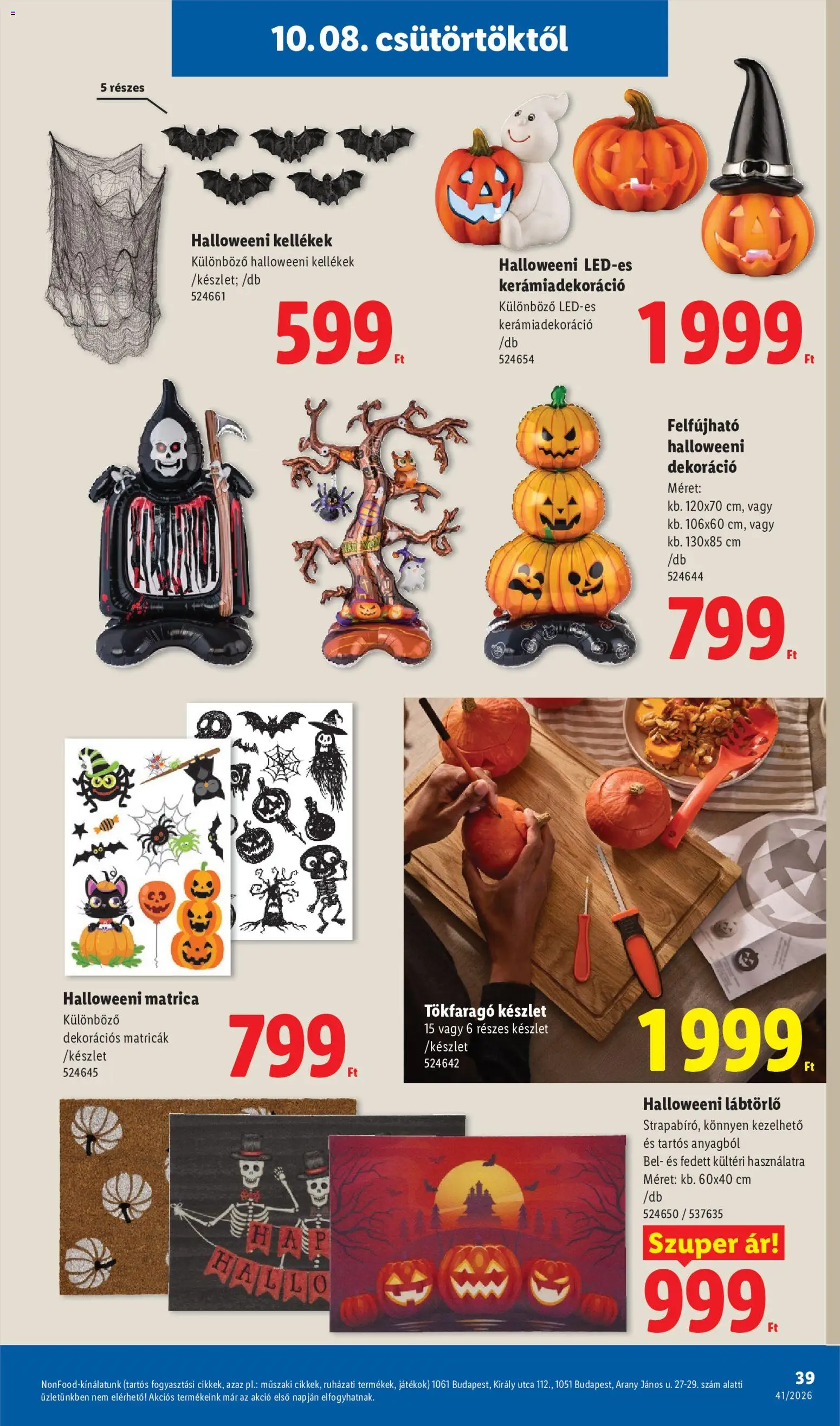 Lidl akciós ujság - amely érvényes a következő dátumtól: 2026.10.08. | Oldal: 39