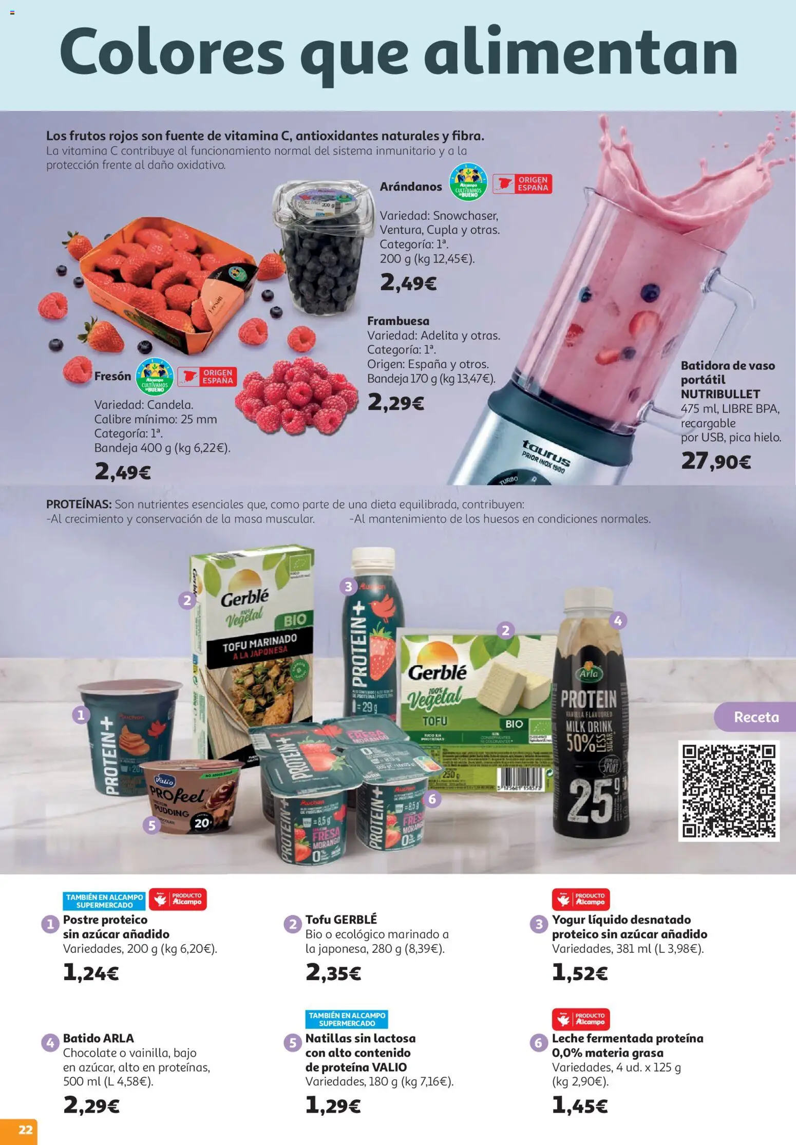 Alcampo HG Unico Mad │ válido desde el 19.05.2026 | Página: 22 | Productos: Leche, Yogur, Batidora, Bandeja