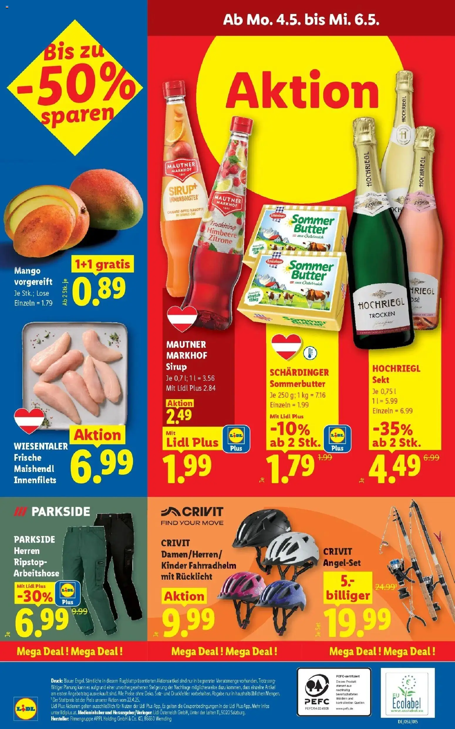 Lidl Flugblatt - Wien, Langenzersdorf, Zwettl gültig ab 30.04.2026 | Seite: 28 | Produkte: Zitrone, Mango, Himbeere, Butter