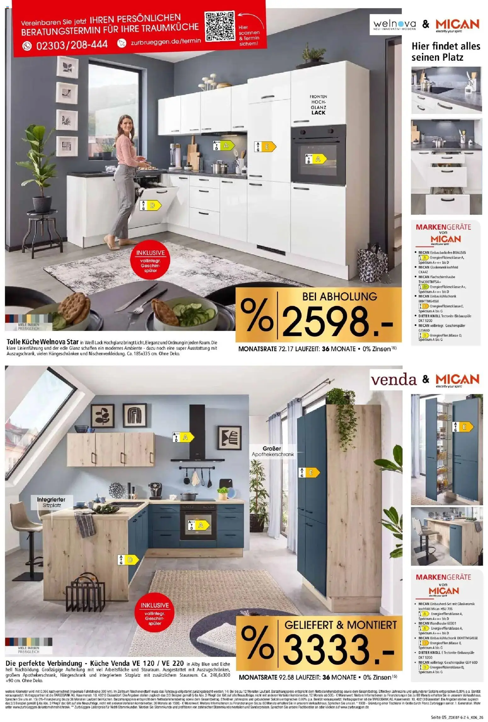 Zurbrüggen Küchen für ihr Zuhause Unna – gültig ab 25.07.2026 | Seite: 5 | Produkte: Geschirrspüler, Käse, Hängeschrank, Kuchen