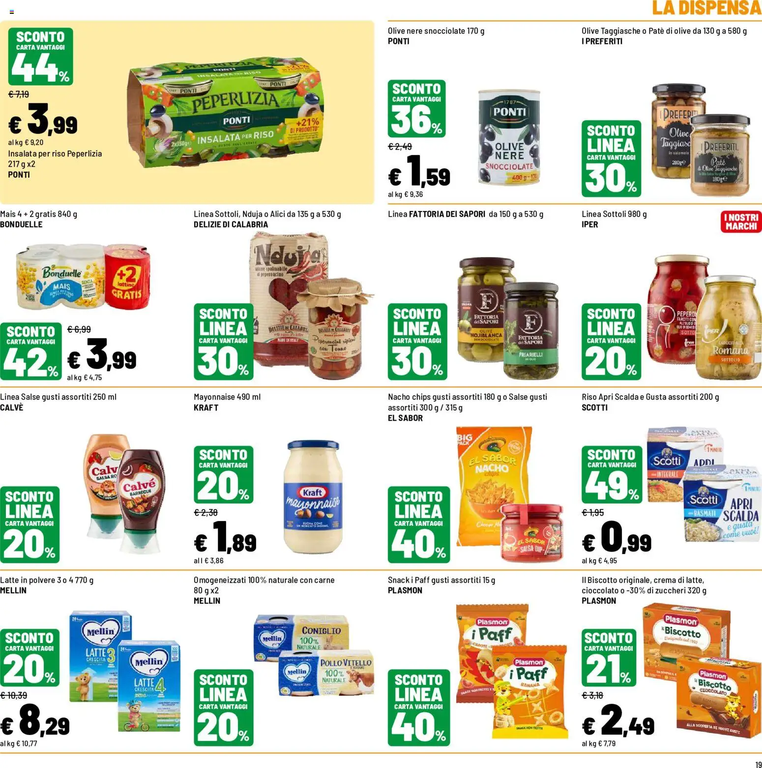 Volantino Iper del 30/07/2026 | Pagina: 19 | Prodotti: Paté, Cioccolato, Pollo, Mais