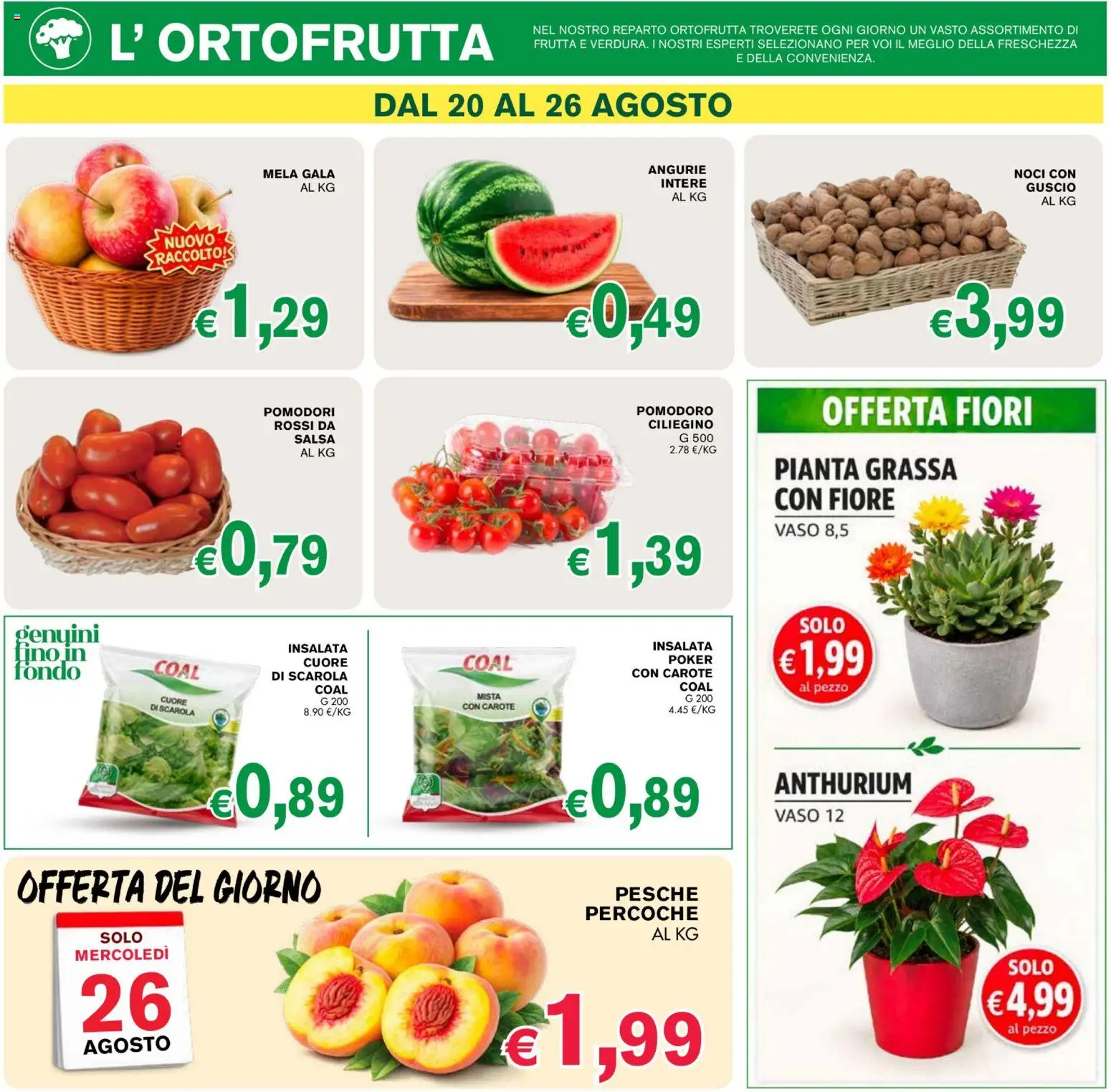 Volantino Coal del 13/08/2026 | Pagina: 3 | Prodotti: Salsa, Carote, Noci, Fiori