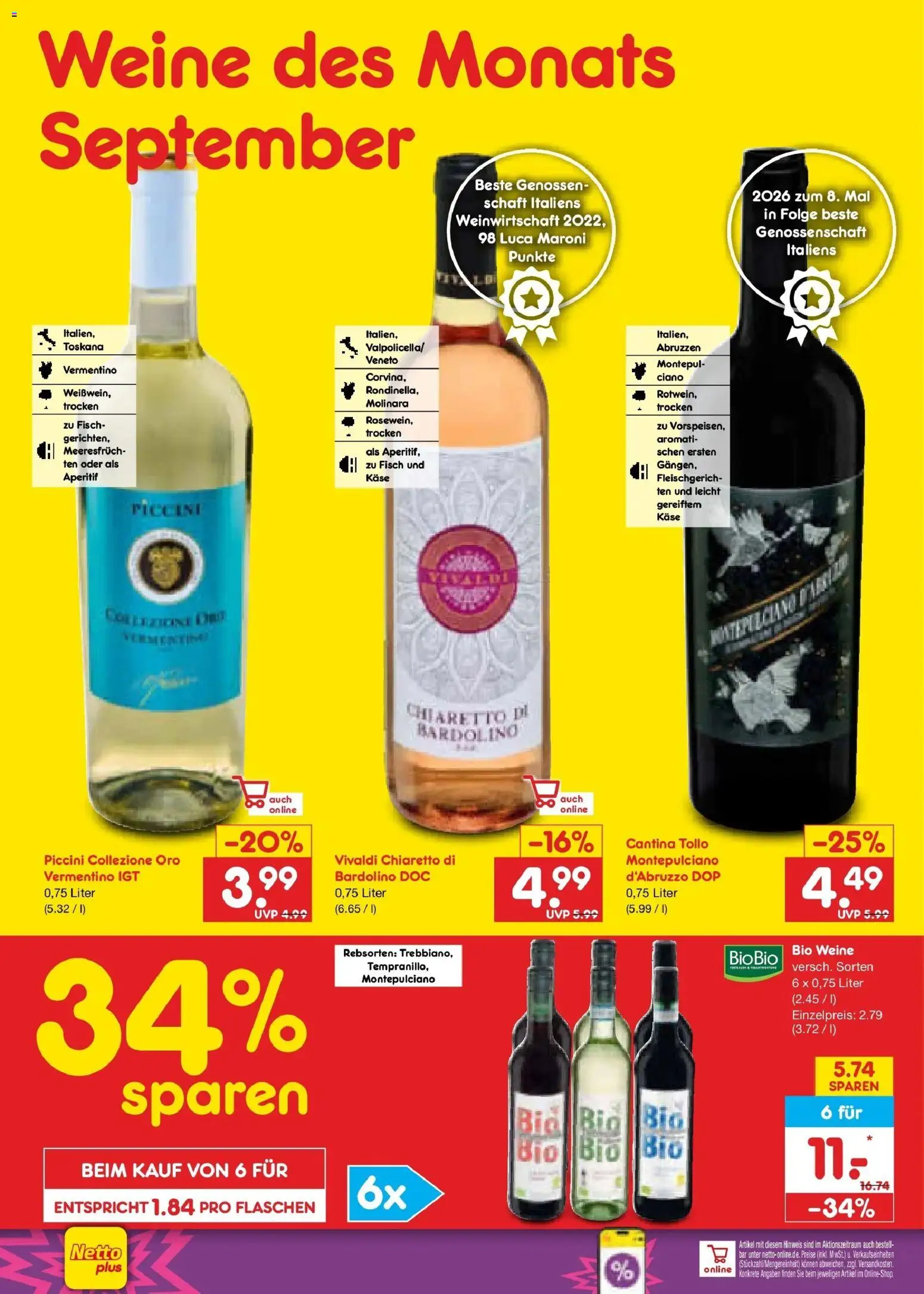 Netto Marken-Discount Prospekt Pirna – gültig ab 14.09.2026 | Seite: 34 | Produkte: Käse, Fisch