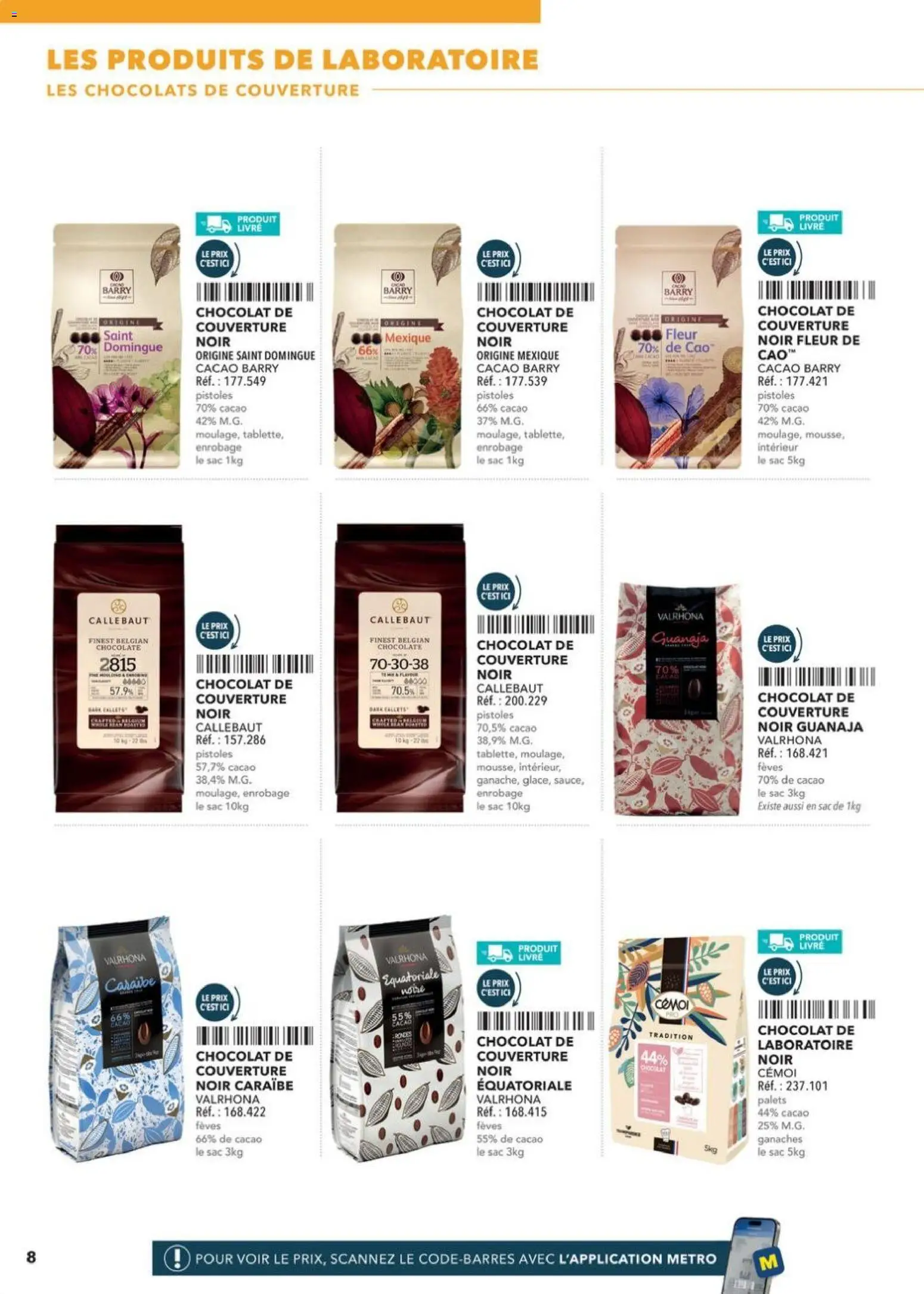 {H1} | Page: 8 | Produits: Sac, Couverture, Chocolat, Livre