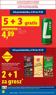 Pogląd oferty "Wszystkie czekolady Fin Carré z całymi orzechami lub z nerkowcami, 100 g, Czekolada mleczna z całymi orzechami, 100 g" - ważna od 05.10.2026 | Strona: 14