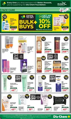 Dis-Chem specials catalogue – valid from 16.06.2026 | Page: 21 | Products: Serum, Agua con gas, Foundation, Mask
