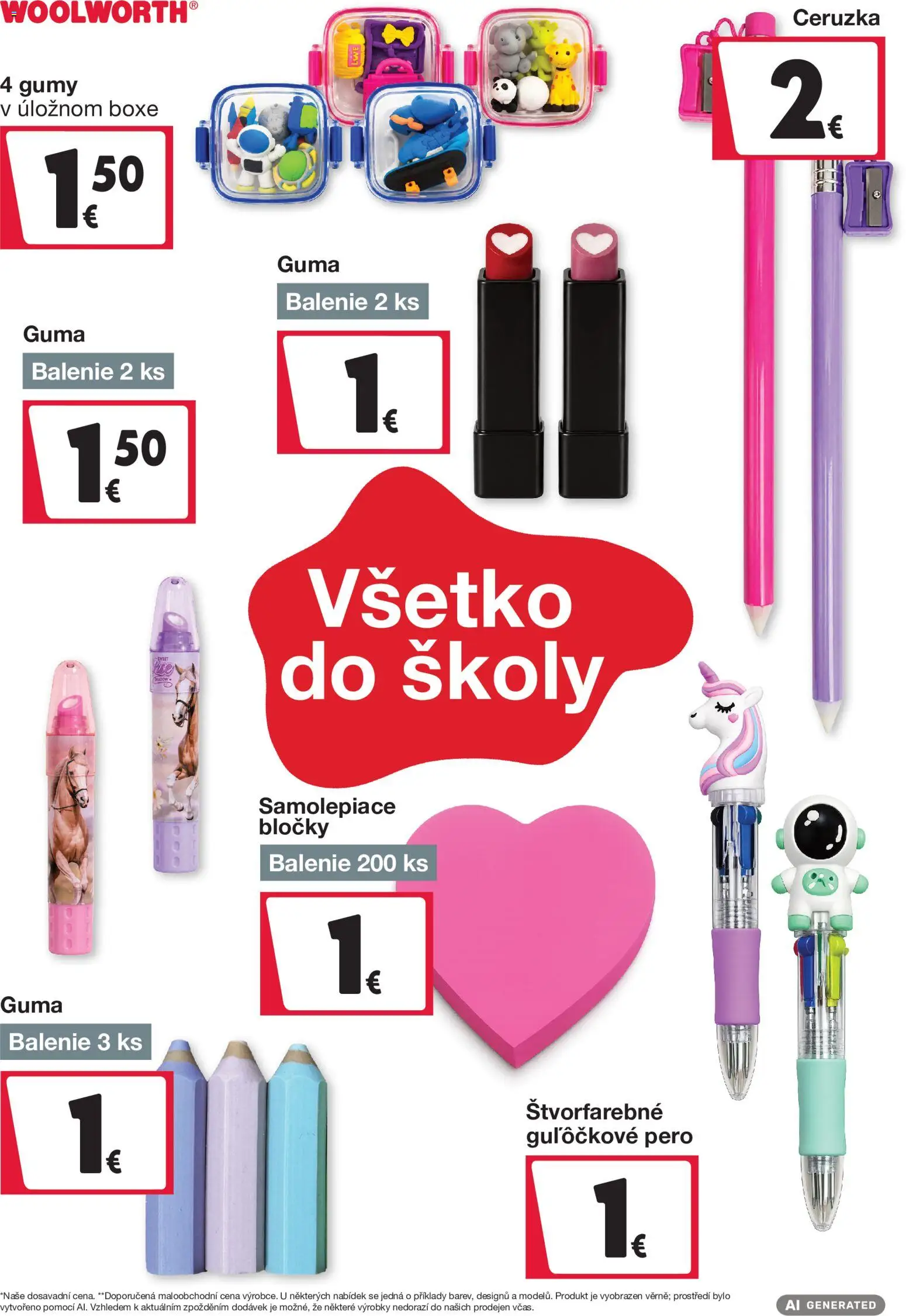 Nové Woolworth akcie – leták je platný od 21.08.2026 | Strana: 13 | Produkty: Pero, Ceruzka
