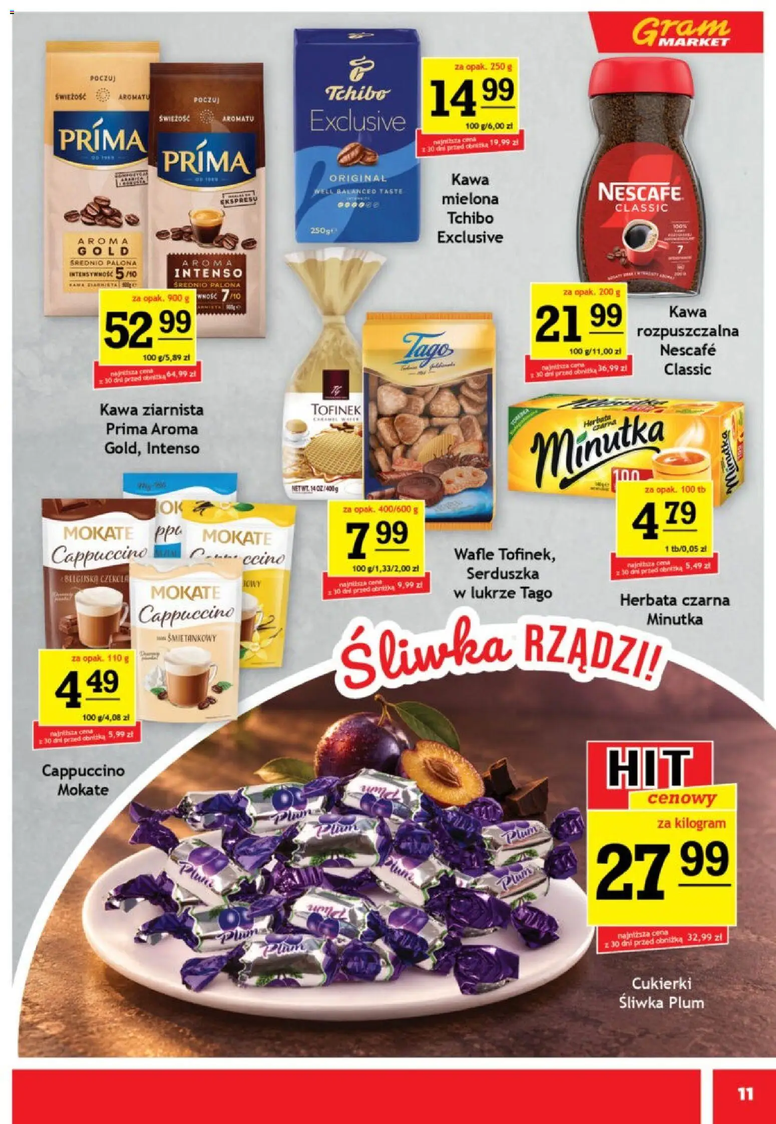 Gram Market gazetka od 30.09.2026 | Strona: 11 | Produkty: Herbata czarna, Nescafe, Kawa ziarnista, Kawa