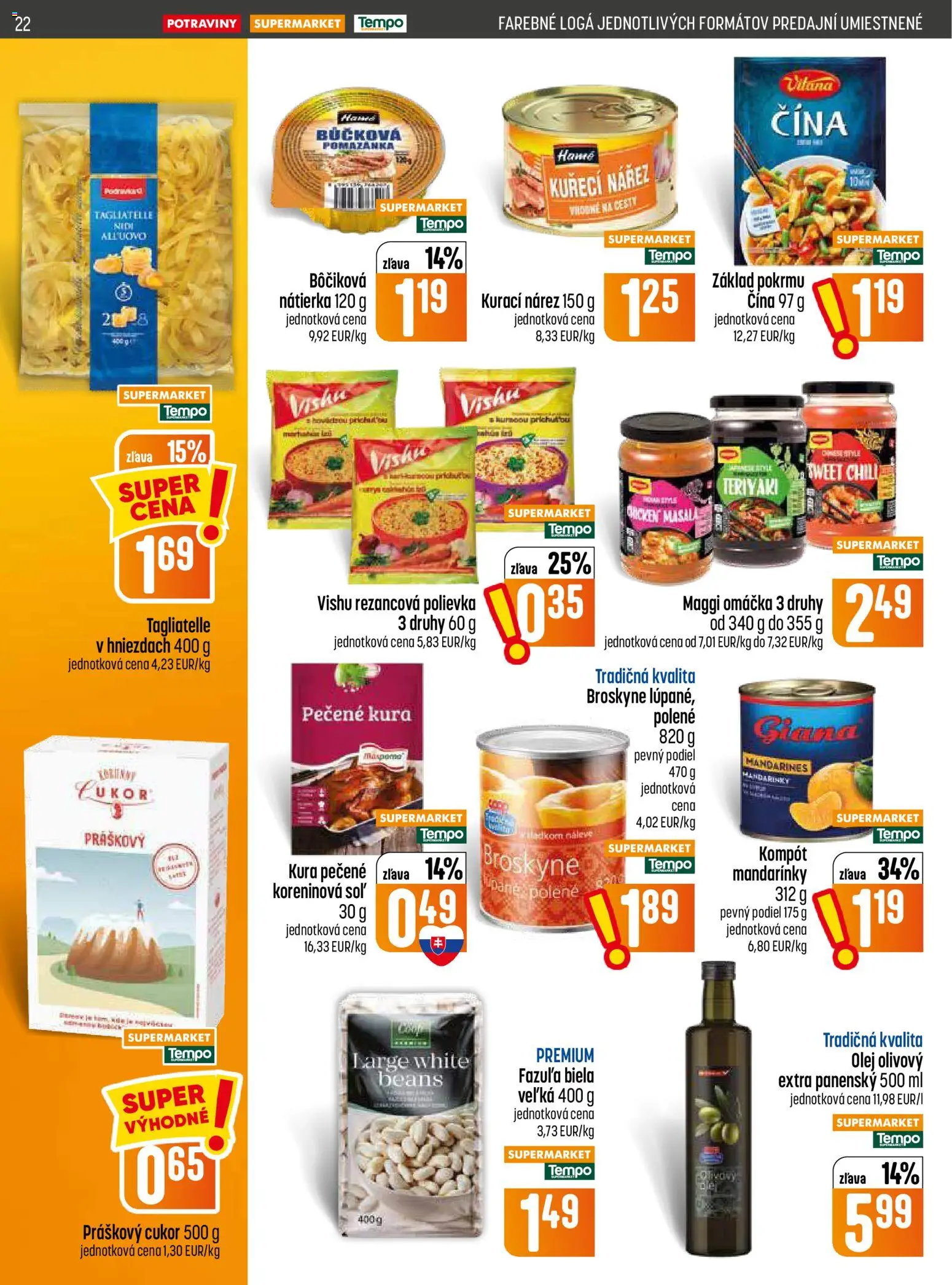Nové COOP Jednota akcie – leták je platný od 09.07.2026 | Strana: 22 | Produkty: Olej, Cukor, Mandarinky, Soľ