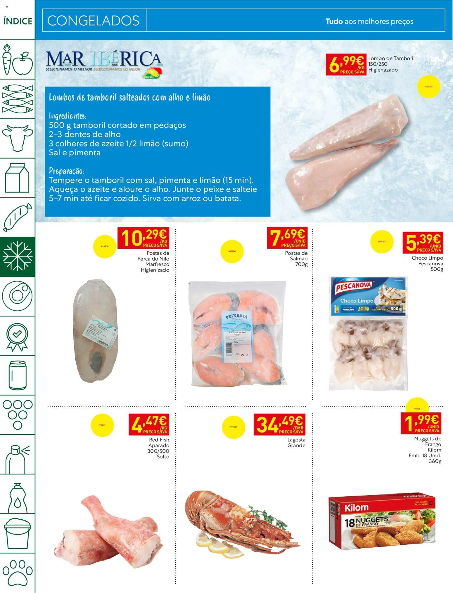 Recheio folheto Madeira │ válido de 07/07/2026 | Página: 12 | Produtos: Nuggets de frango, Azeite, Lombo, Arroz