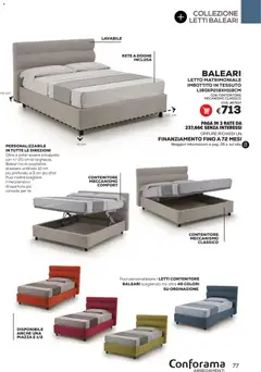 Anteprima del volantino Conforama volantino Arredo valido a partire dal 22/06/2026 | Pagina: 77 | Prodotti: Letto matrimoniale, Contenitore, Letto